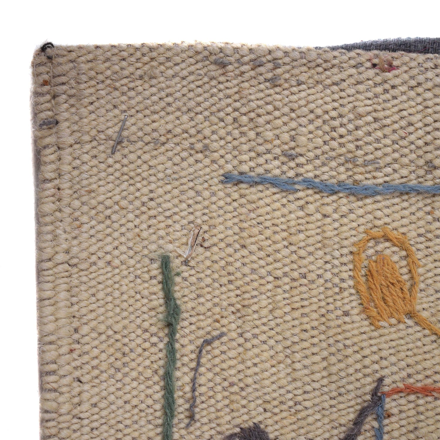 Hand Made Embroidery Kilim 5' 3" x 7' 10" ft / 159 x 238 cm - No. B32080