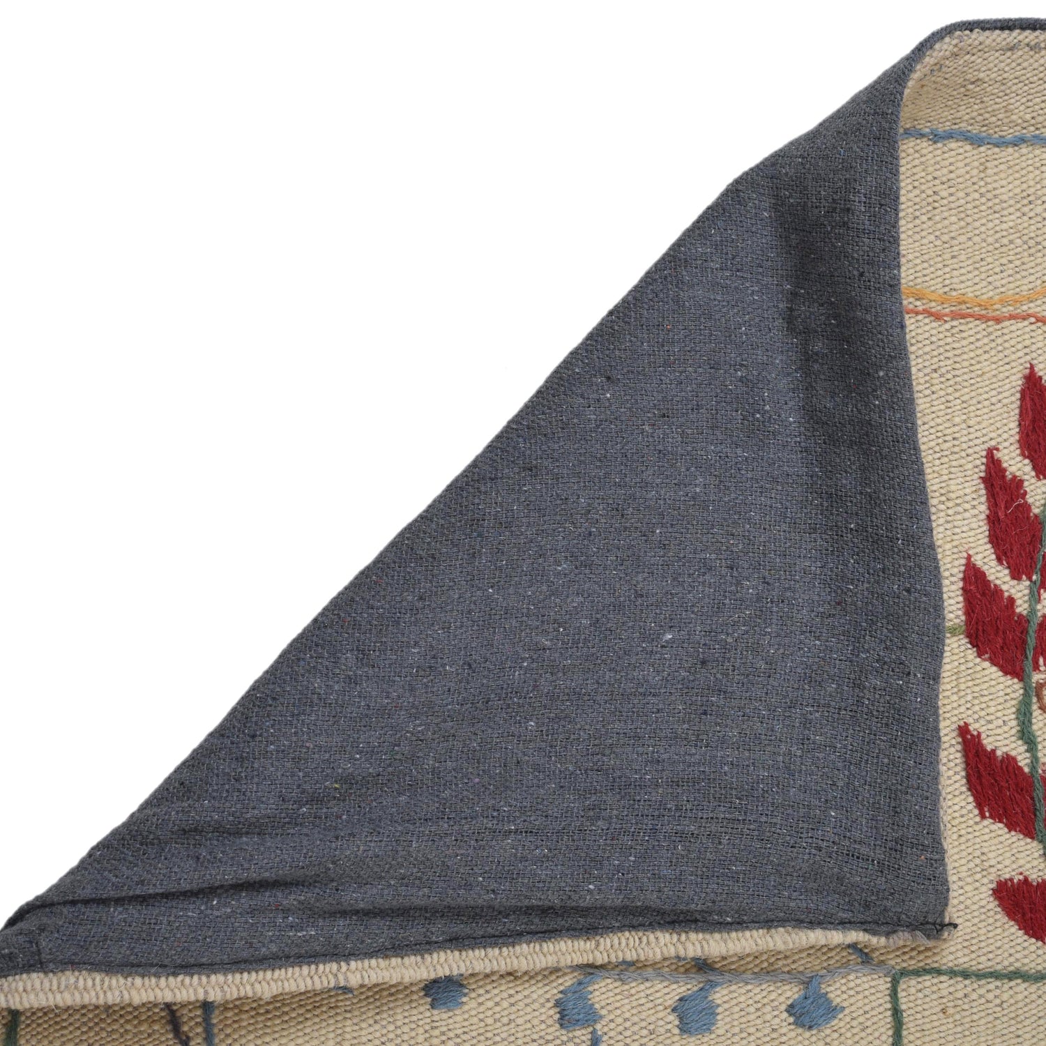 Hand Made Embroidery Kilim 5' 3" x 7' 10" ft / 159 x 238 cm - No. B32080