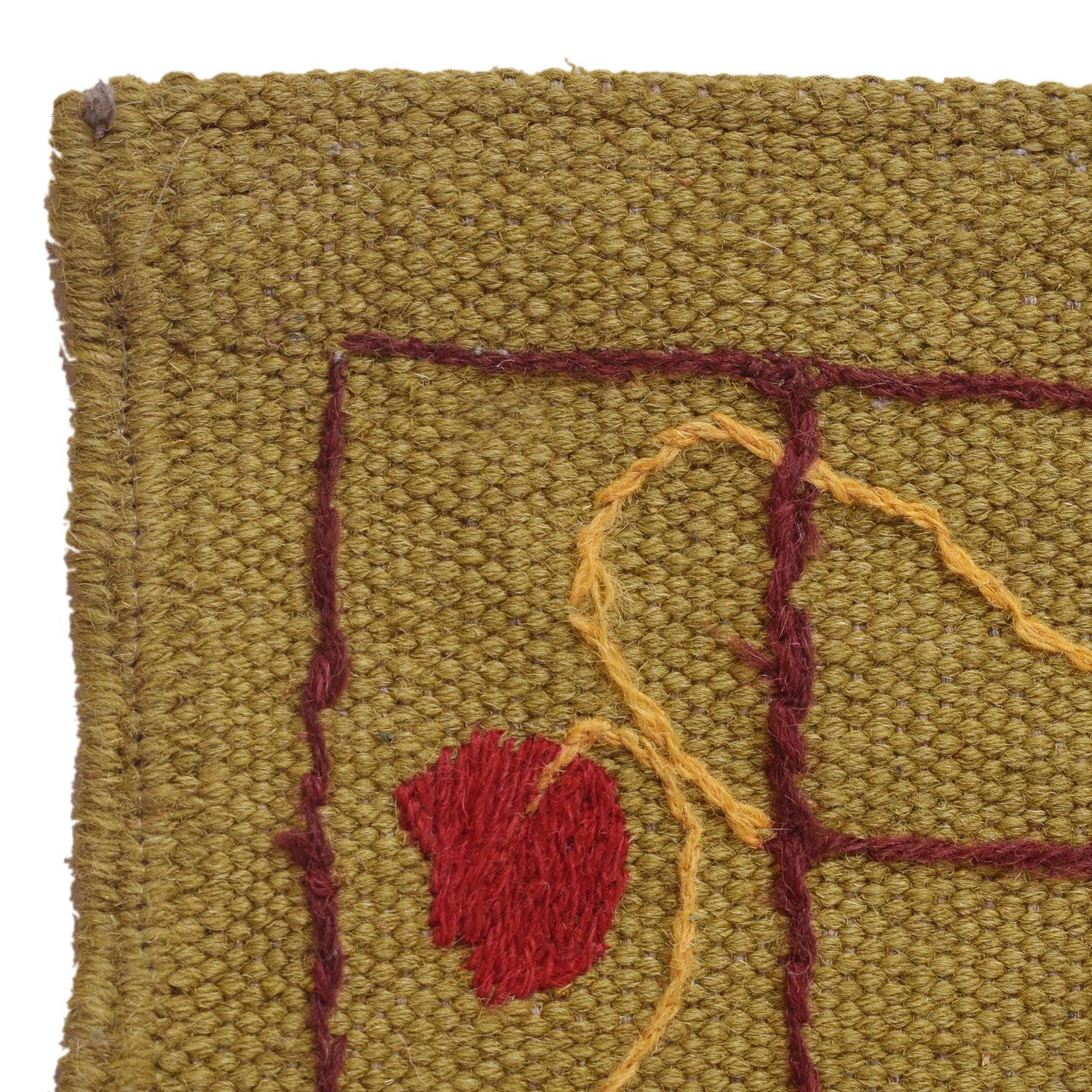 Hand Made Embroidery Kilim 4' 11" x 6' 8" ft / 149 x 204 cm - No. B32081