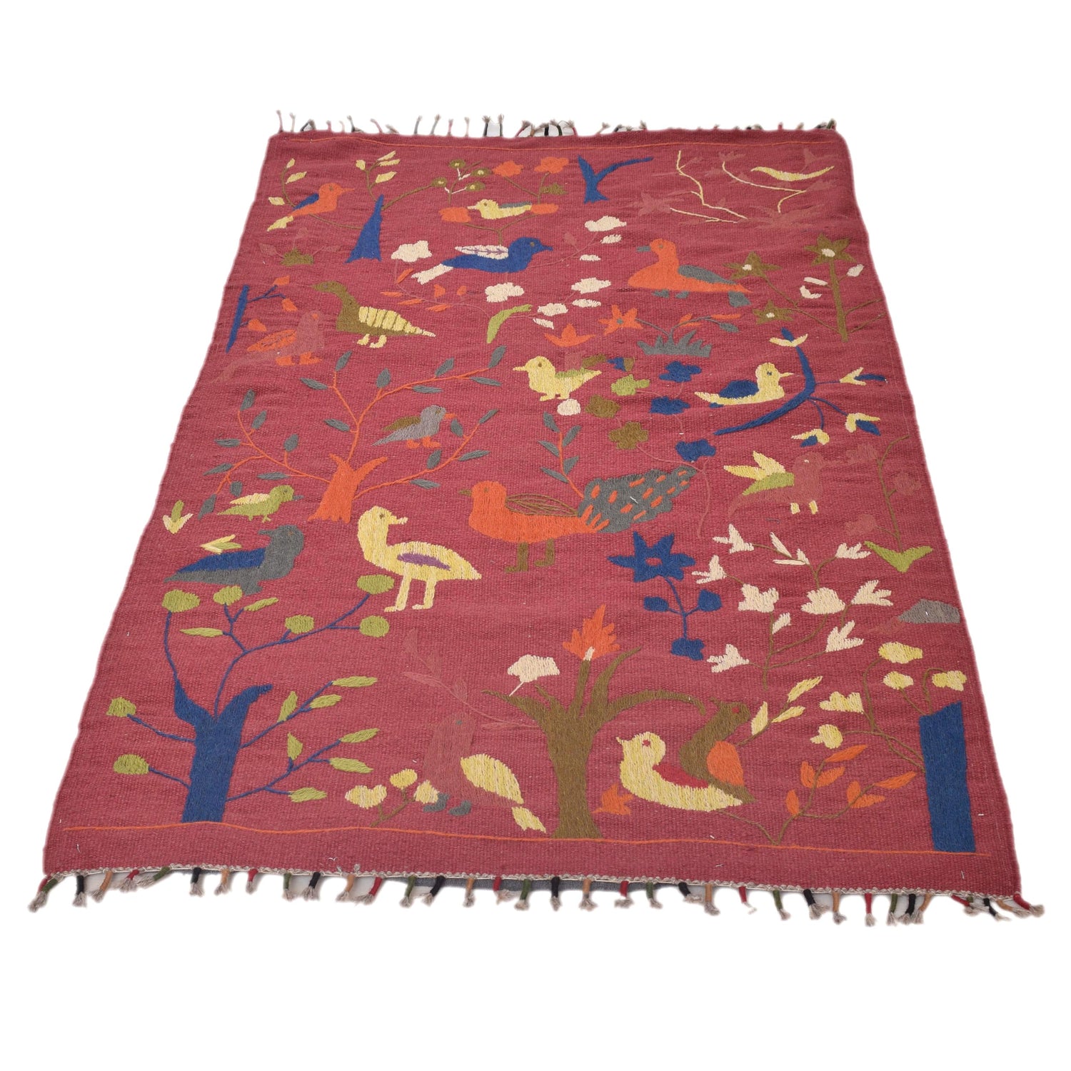 Pakistani Embroidery Kilim 3' 0" x 5' 3" ft / 92 x 160 cm - No. B32084