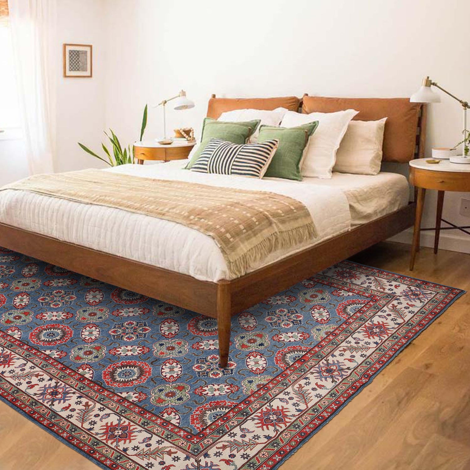 Handmade Kazak Area Rug 9' 8" x 14' 0" ft / 294 x 421 cm - No. B33012