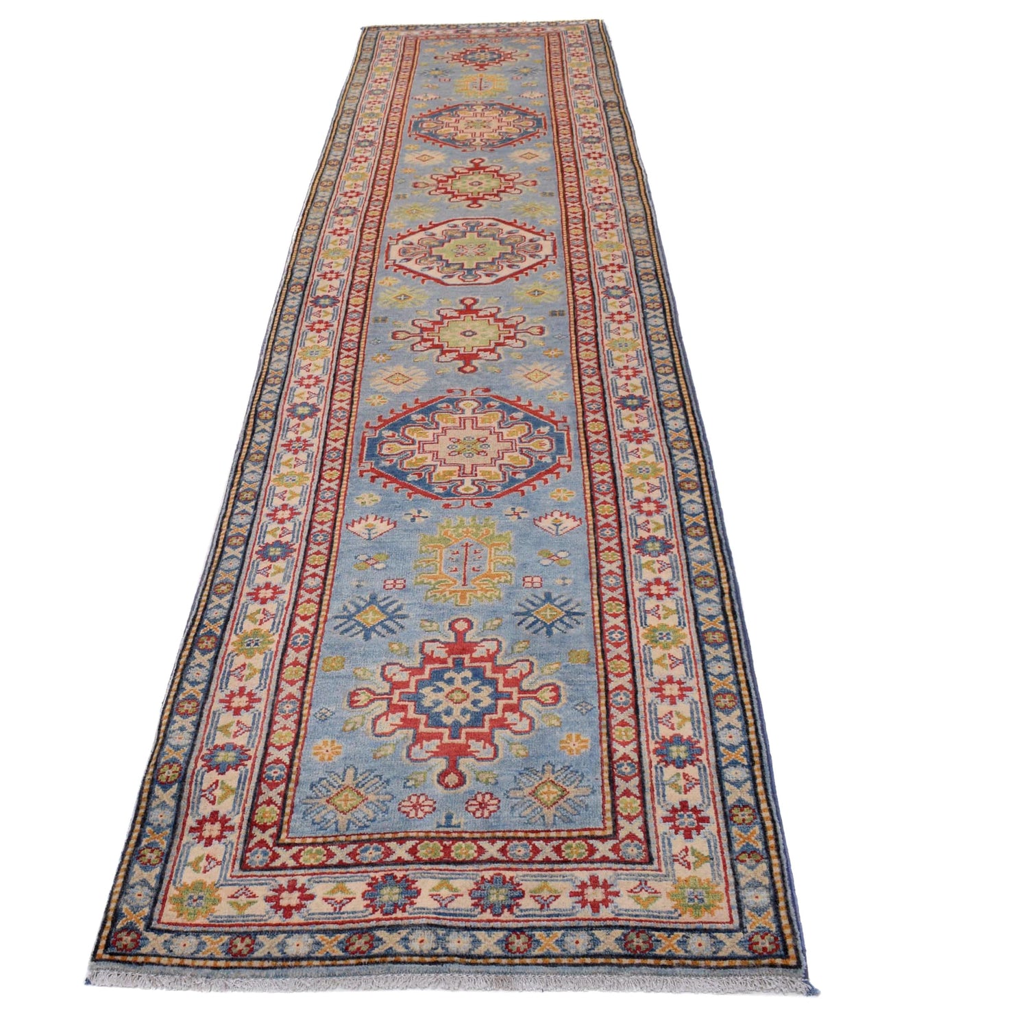 Oriental Kazak Runner Rug 2' 8" x 12' 9" ft / 82 x 388 cm - No. B33013