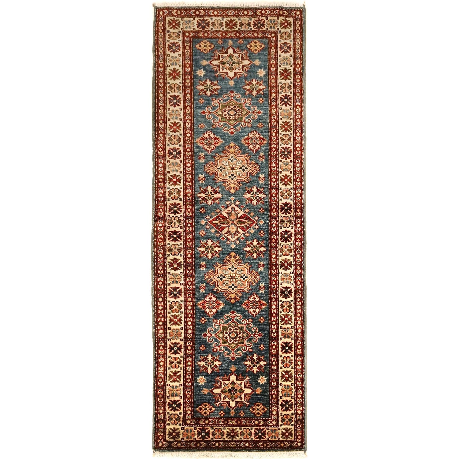 Fine Kazak Oriental Runner Rug 2' 0" x 6' 1" ft / 60 x 185 cm - No. B33020