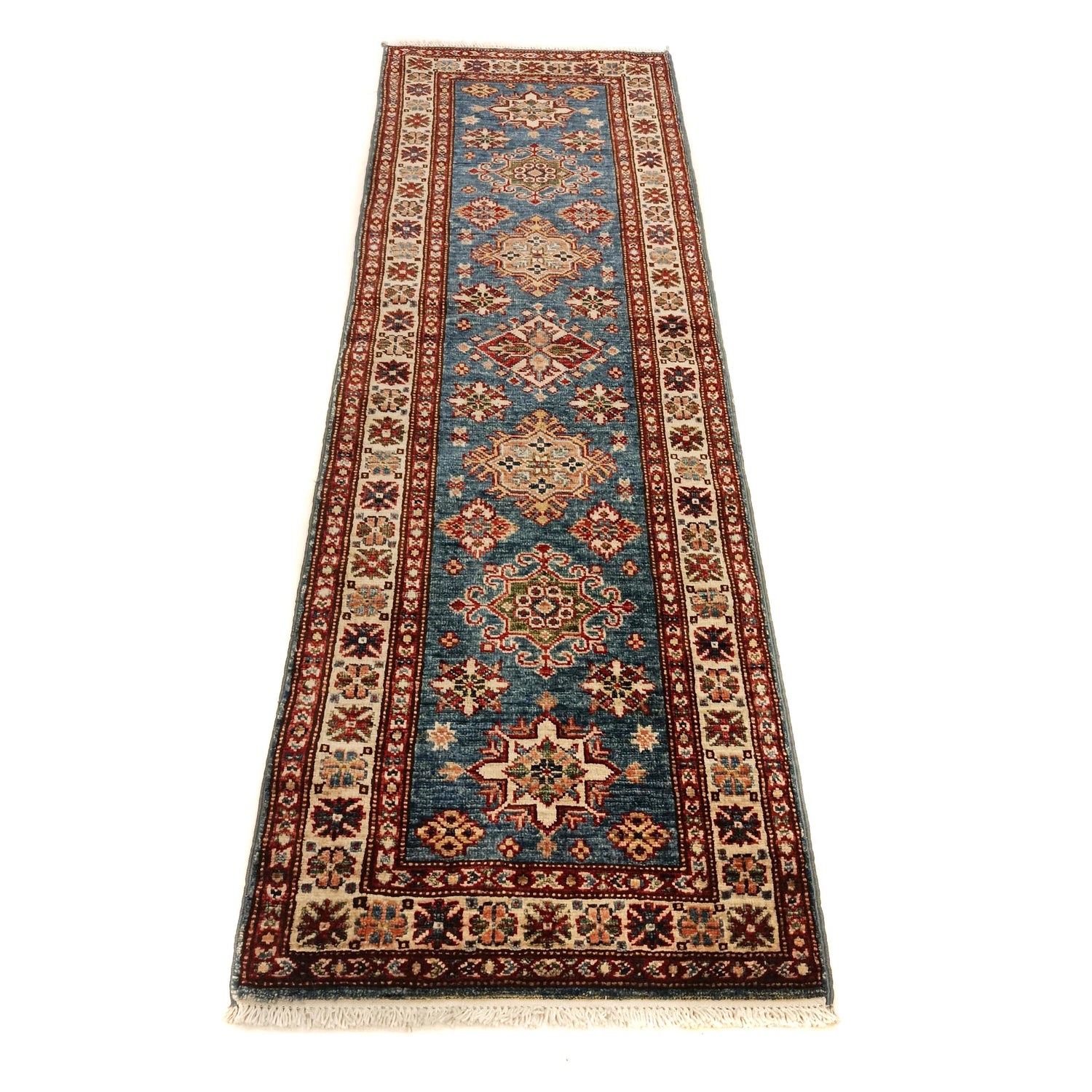 Fine Kazak Oriental Runner Rug 2' 0" x 6' 1" ft / 60 x 185 cm - No. B33020