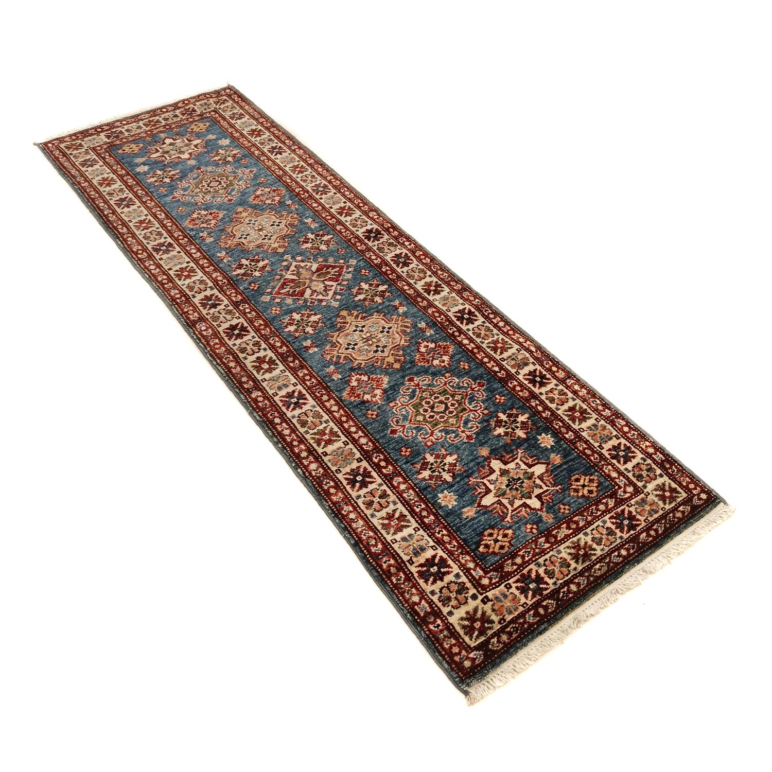 Fine Kazak Oriental Runner Rug 2' 0" x 6' 1" ft / 60 x 185 cm - No. B33020