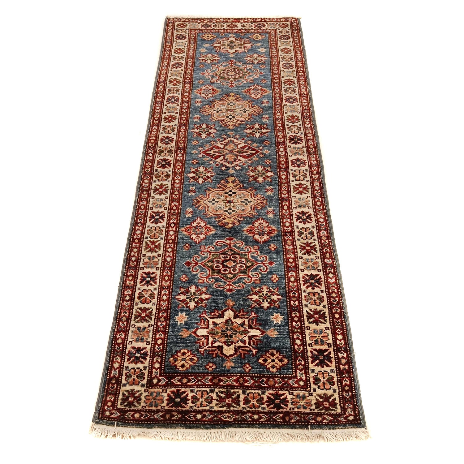 Luxury Fine Kazak Runner Carpet 2' 0" x 6' 1" ft / 61 x 186 cm - No. B33021