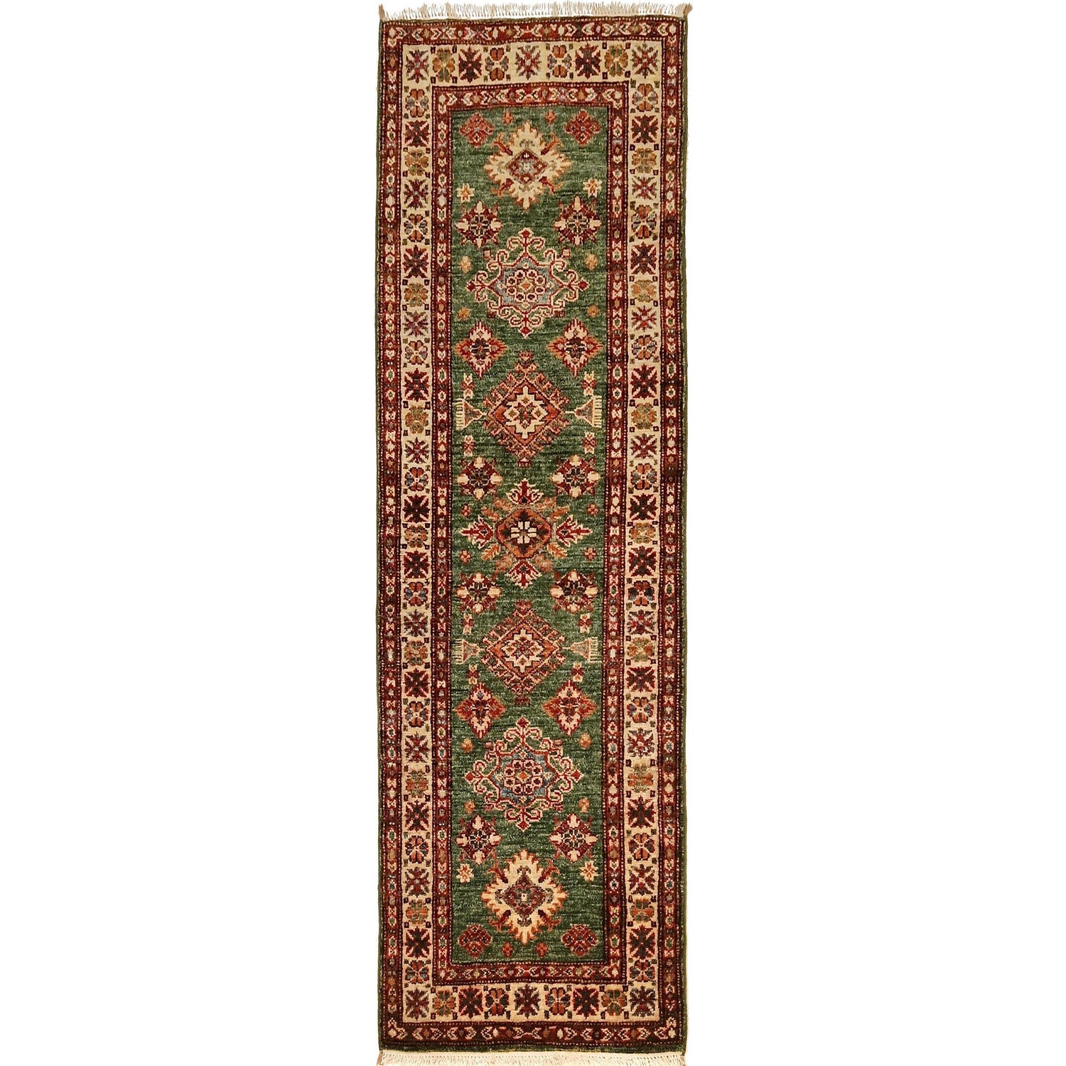 Premium Hand Knotted Kazak Runner Rug 2' 0" x 5' 9" ft / 61 x 174 cm - No. B33023