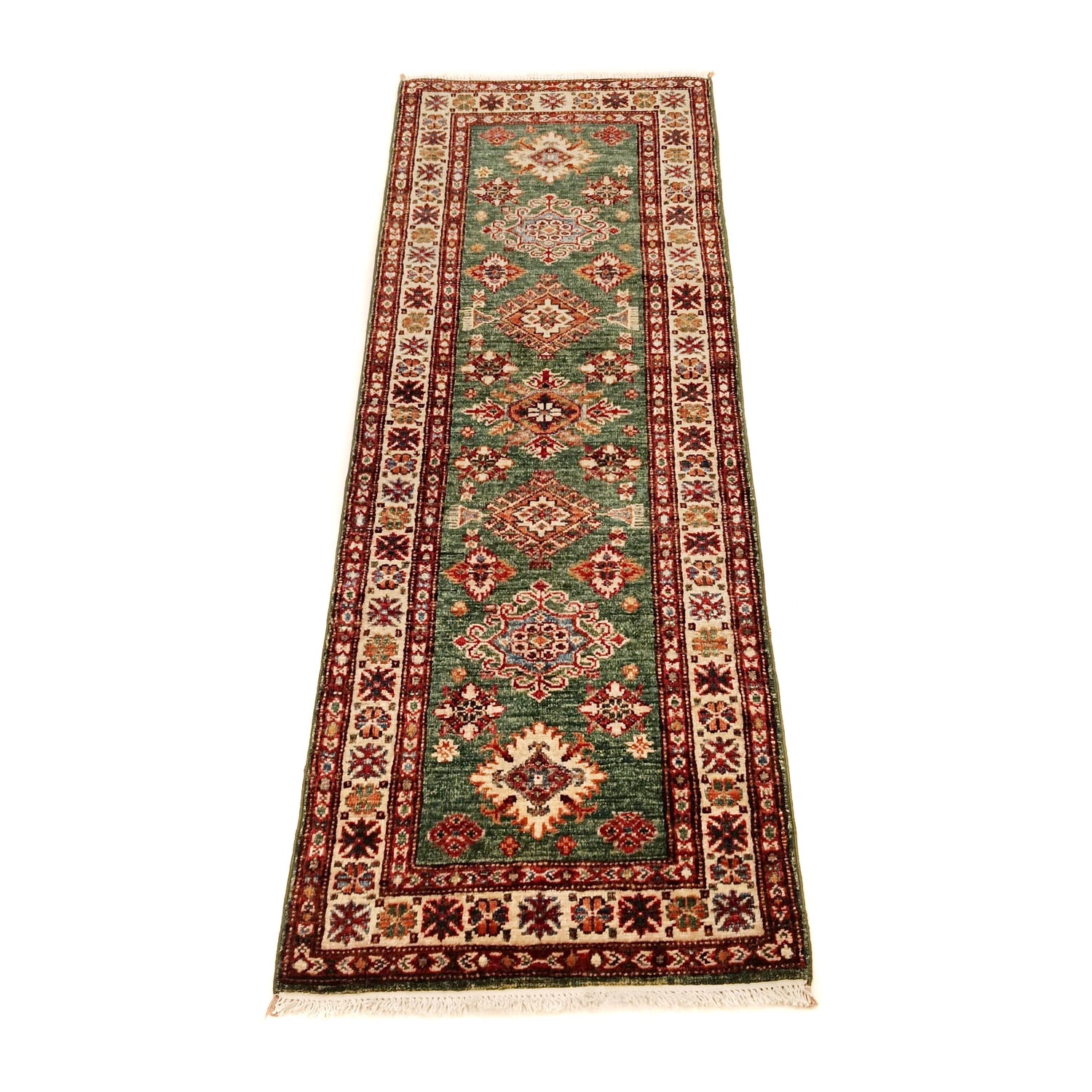 Premium Hand Knotted Kazak Runner Rug 2' 0" x 5' 9" ft / 61 x 174 cm - No. B33023