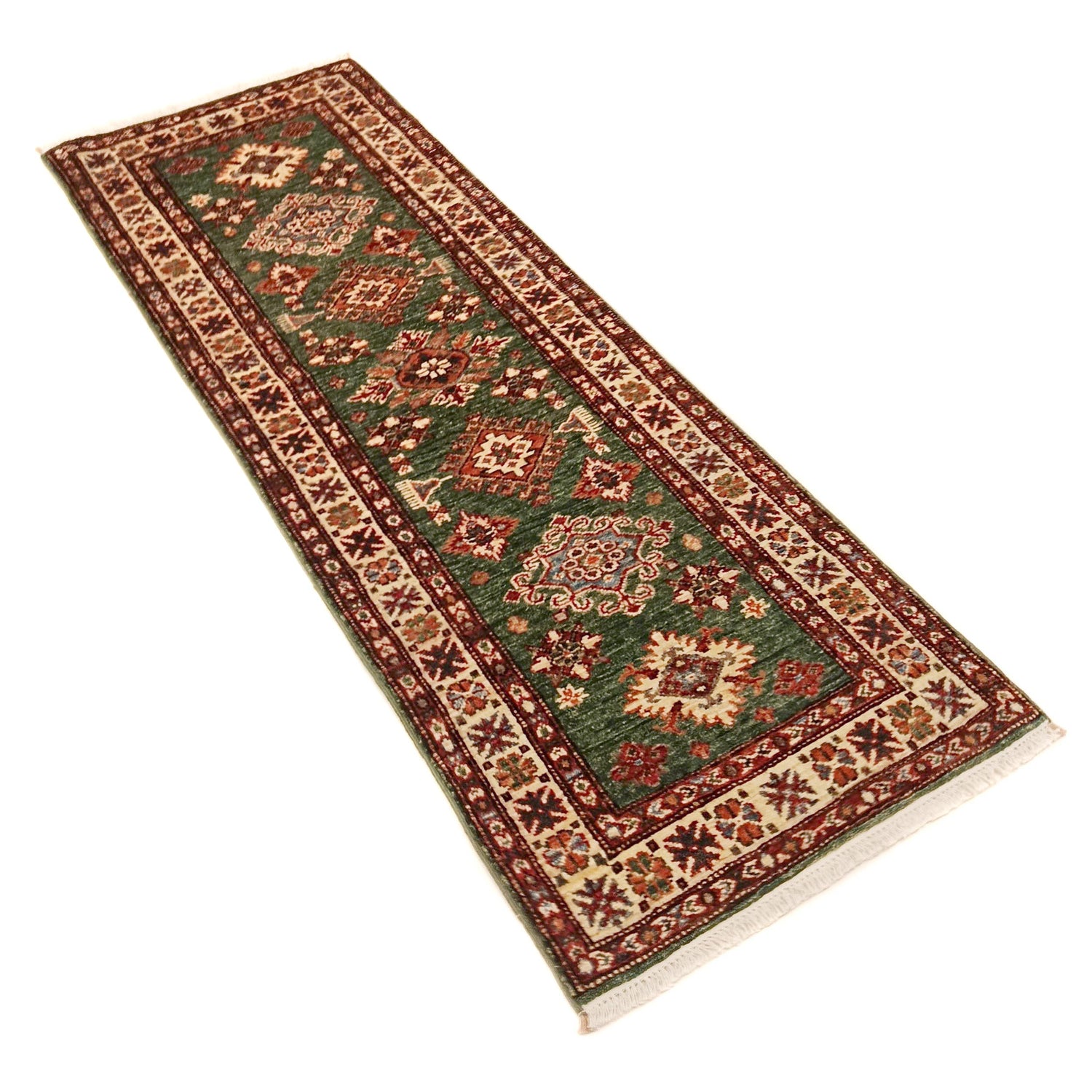 Premium Hand Knotted Kazak Runner Rug 2' 0" x 5' 9" ft / 61 x 174 cm - No. B33023
