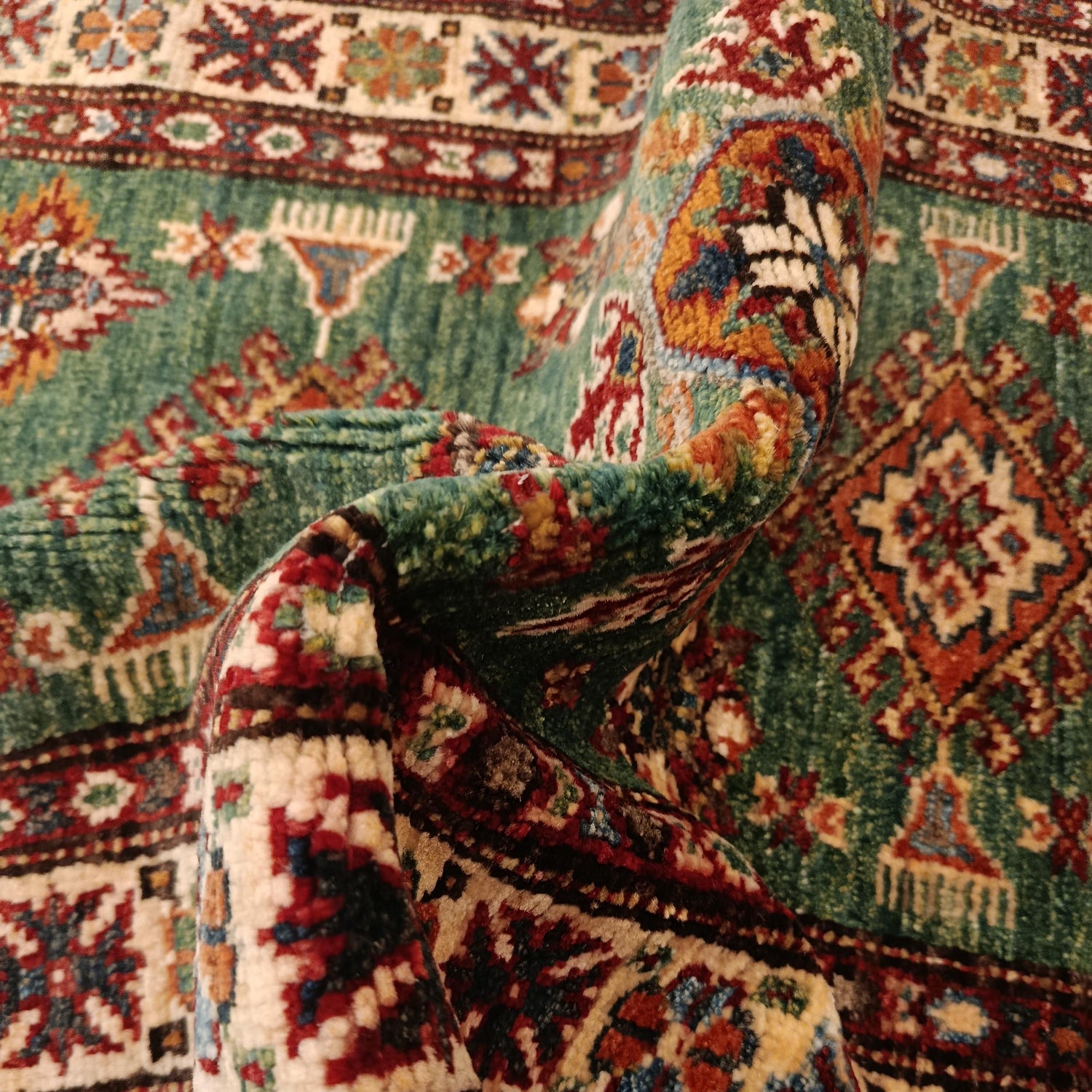 Premium Hand Knotted Kazak Runner Rug 2' 0" x 5' 9" ft / 61 x 174 cm - No. B33023