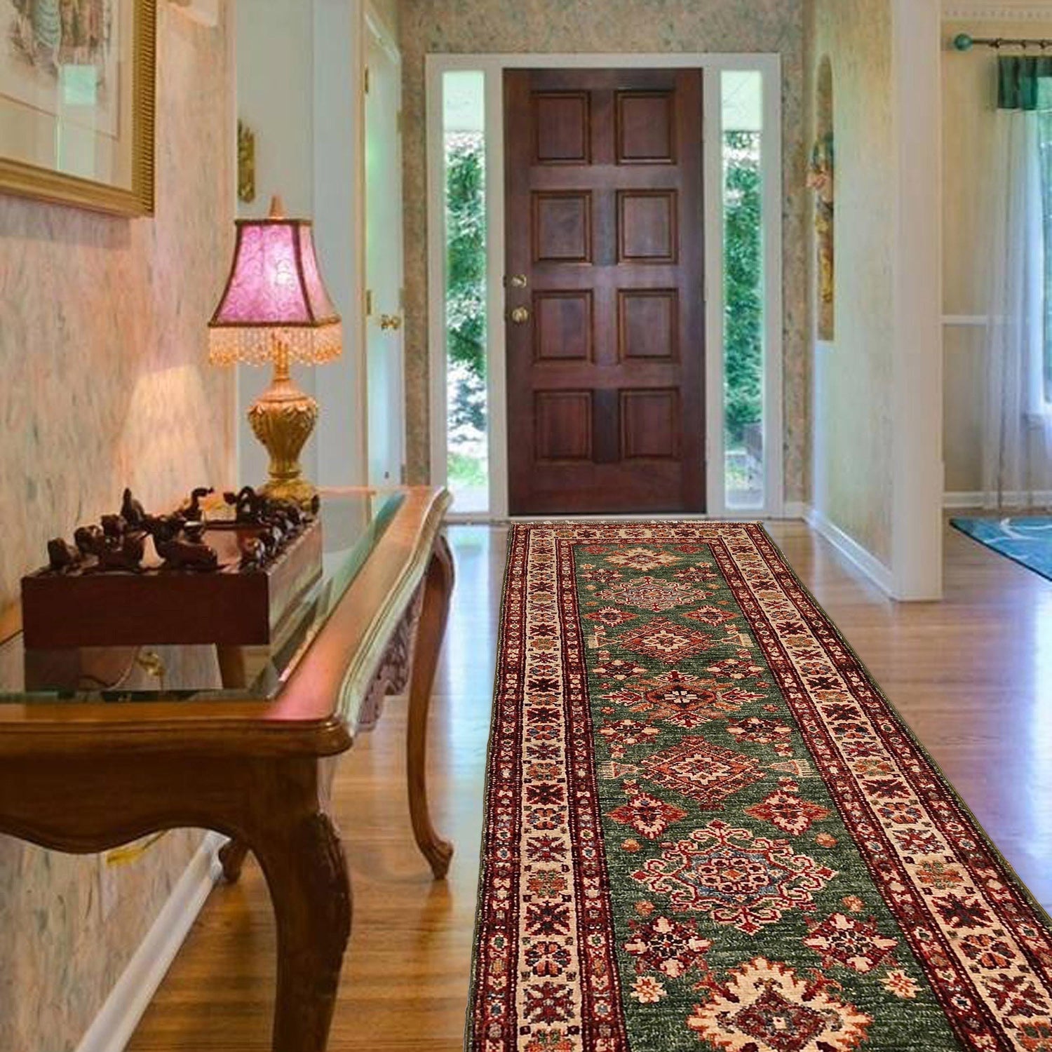 Premium Hand Knotted Kazak Runner Rug 2' 0" x 5' 9" ft / 61 x 174 cm - No. B33023