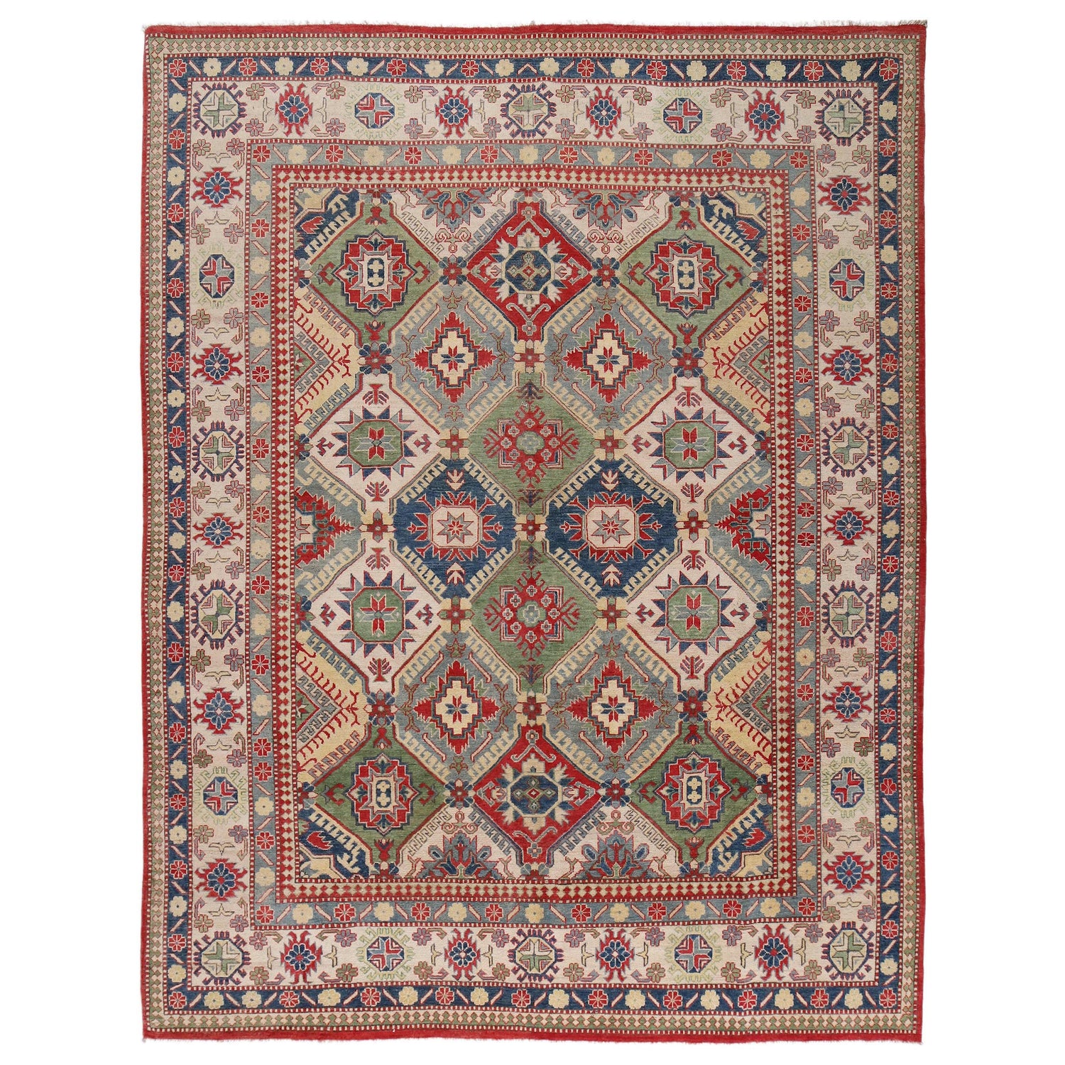 Handmade Kazak Area Rug 9' 0" x 11' 3" ft / 274 x 343 cm - No. B33041