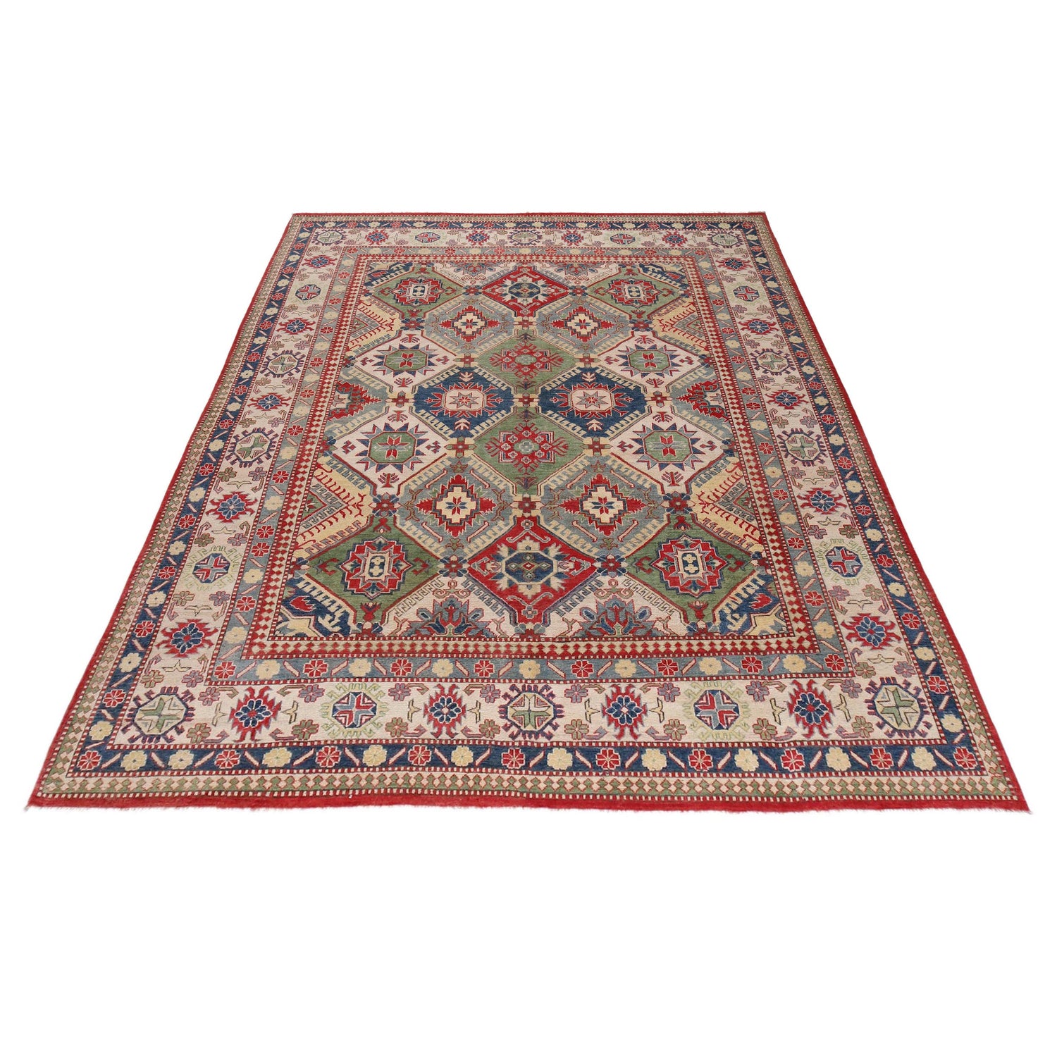 Handmade Kazak Area Rug 9' 0" x 11' 3" ft / 274 x 343 cm - No. B33041