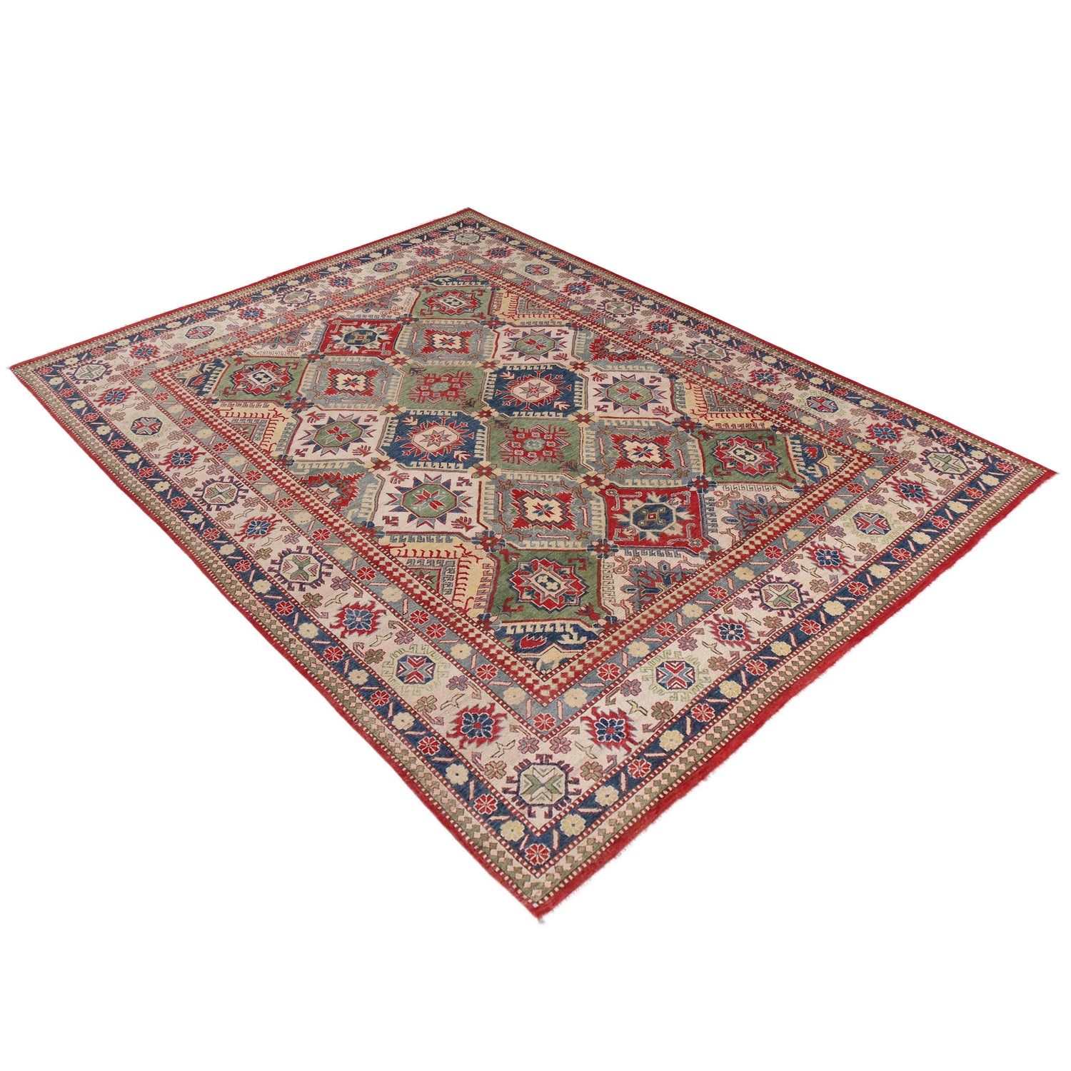 Handmade Kazak Area Rug 9' 0" x 11' 3" ft / 274 x 343 cm - No. B33041