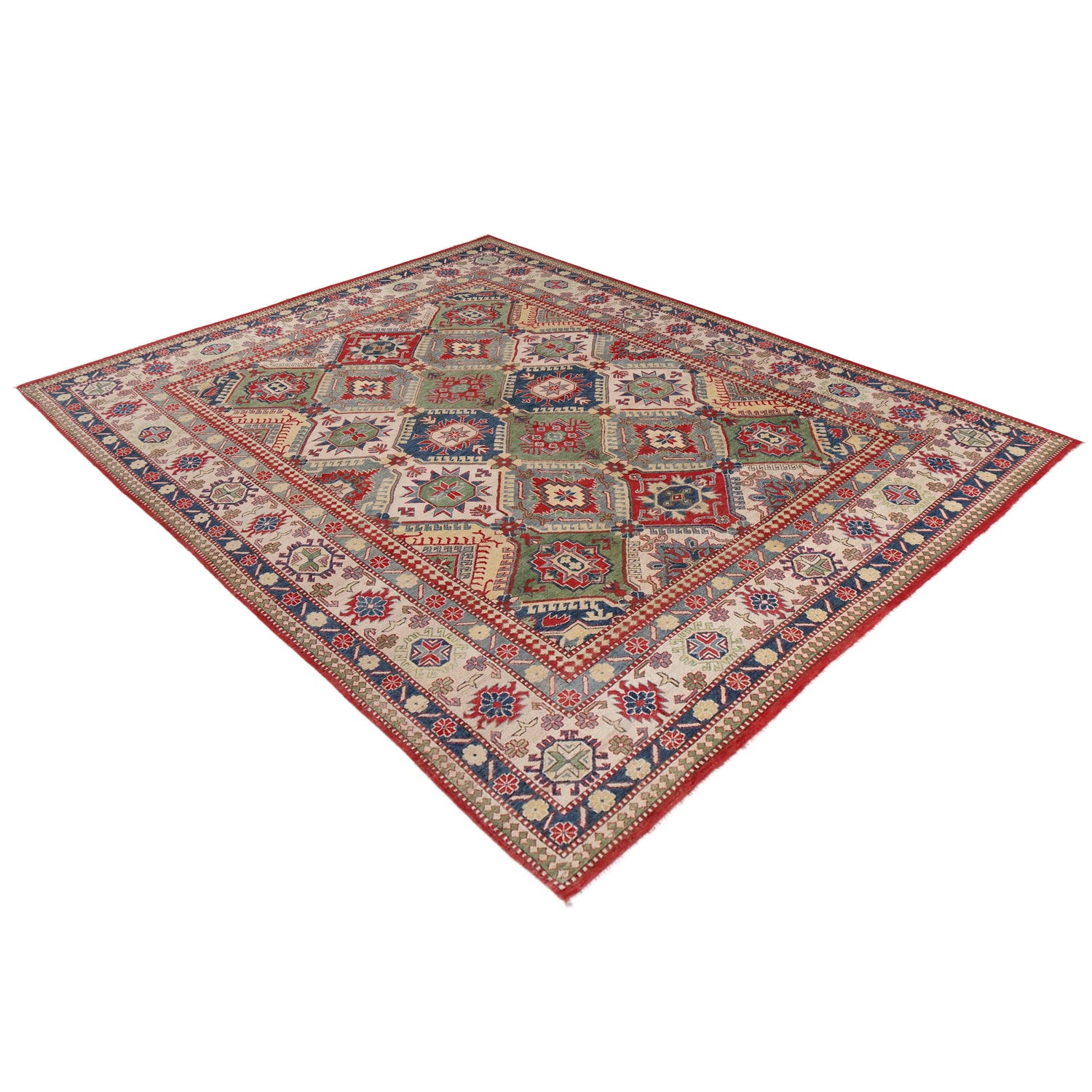 Handmade Kazak Area Rug 9' 0" x 11' 3" ft / 274 x 343 cm - No. B33041