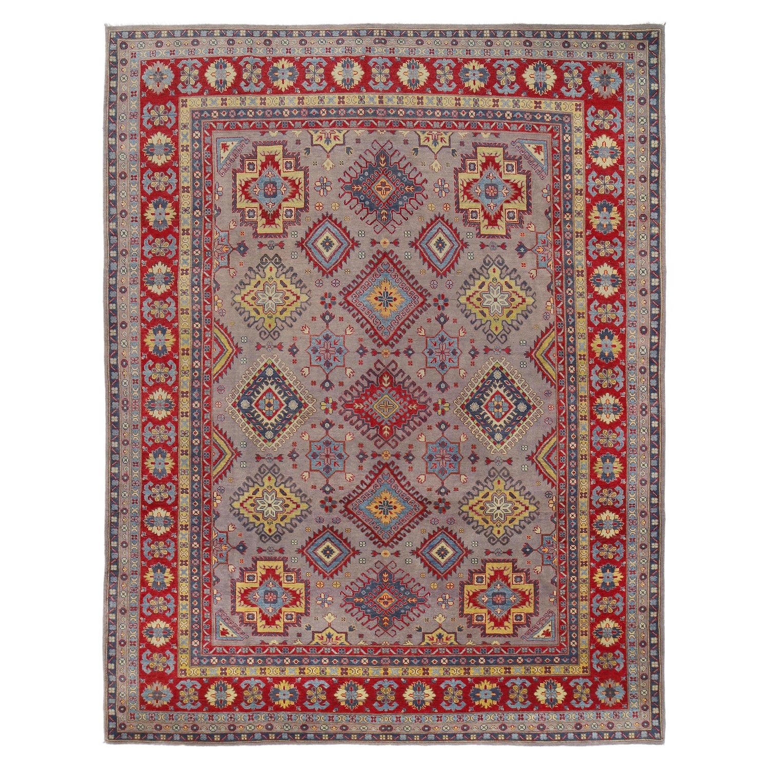 Handmade Kazak Area Rug 9' 0" x 11' 9" ft / 274 x 357 cm - No. B33043
