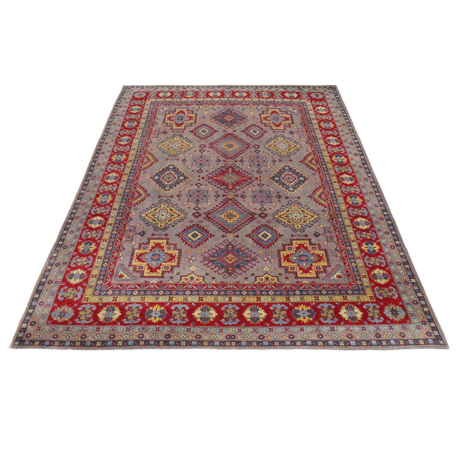 Handmade Kazak Area Rug 9' 0" x 11' 9" ft / 274 x 357 cm - No. B33043