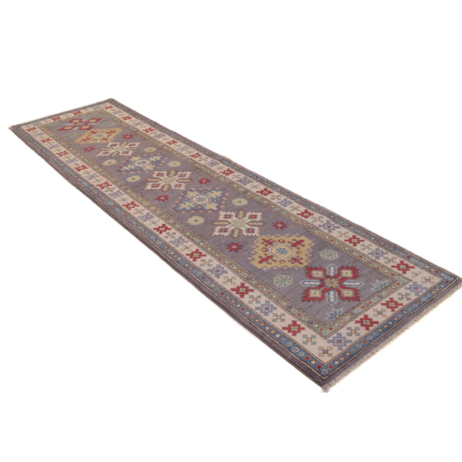 Hand knotted Kazak Runner Carpet 2' 8" x 9' 10" ft / 82 x 300 cm - No. B33046