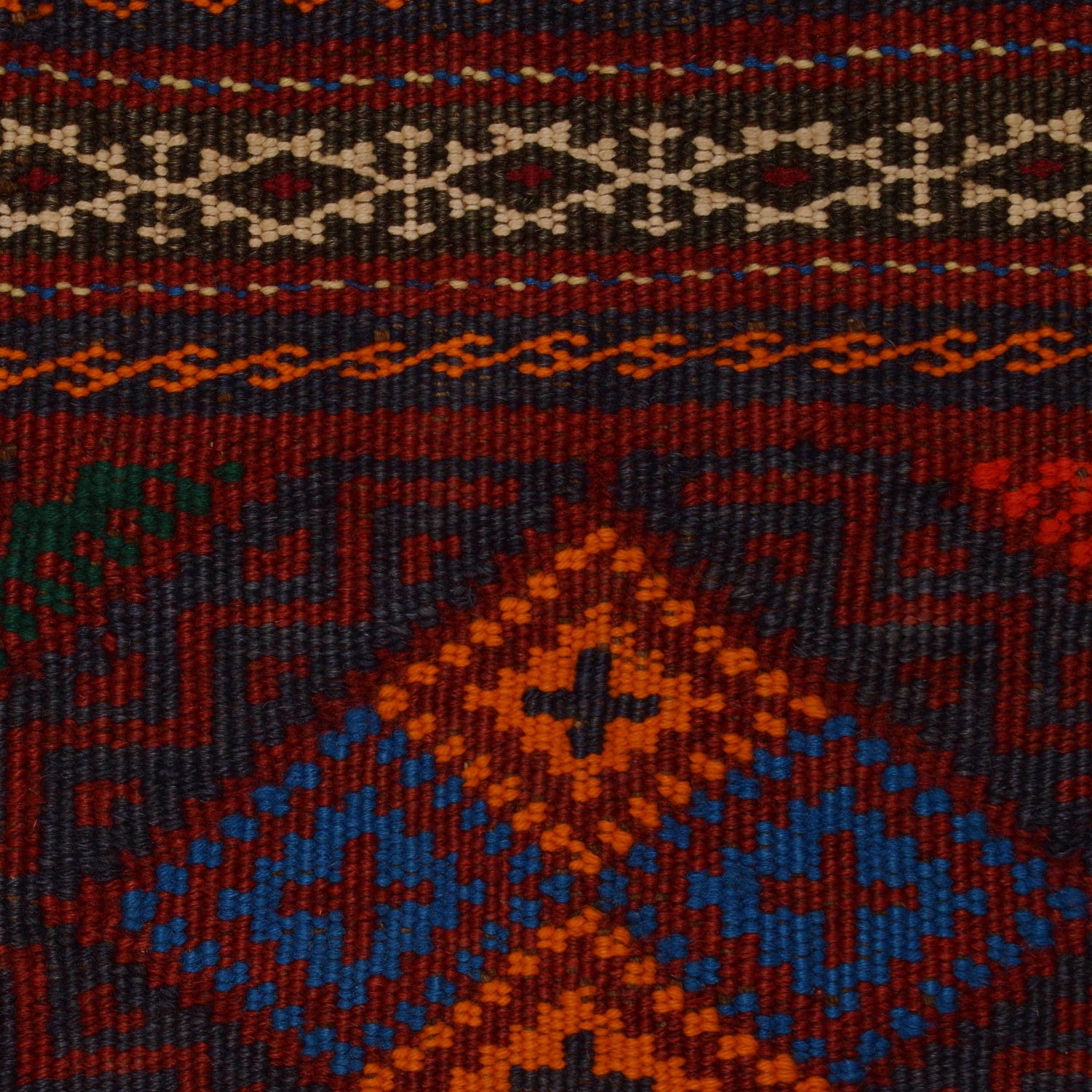 Traditional Flat Weave Kilim 4' 5" x 7' 3" ft / 134 x 222 cm - No. B33048