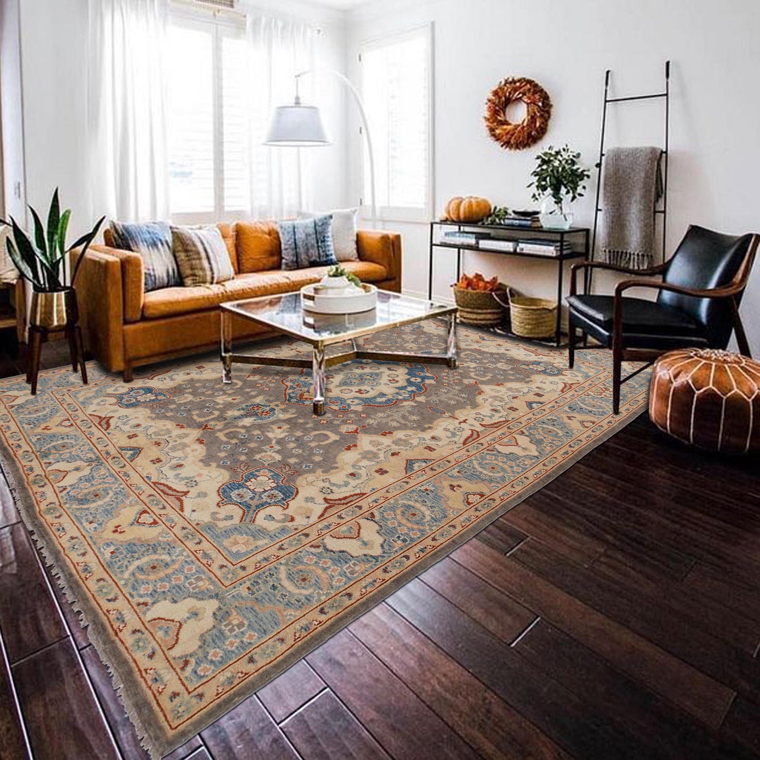 Turkish Design Oushak Rug 8' 6" x 10' 9" ft / 258 x 327 cm - No. B33052