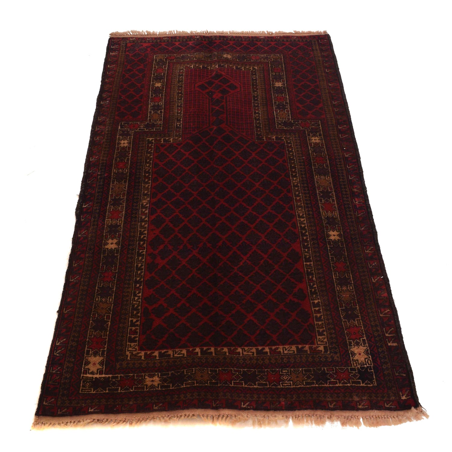 Small Prayer Carpet 2' 10" x 4' 8" ft / 86 x 143 cm - B33059