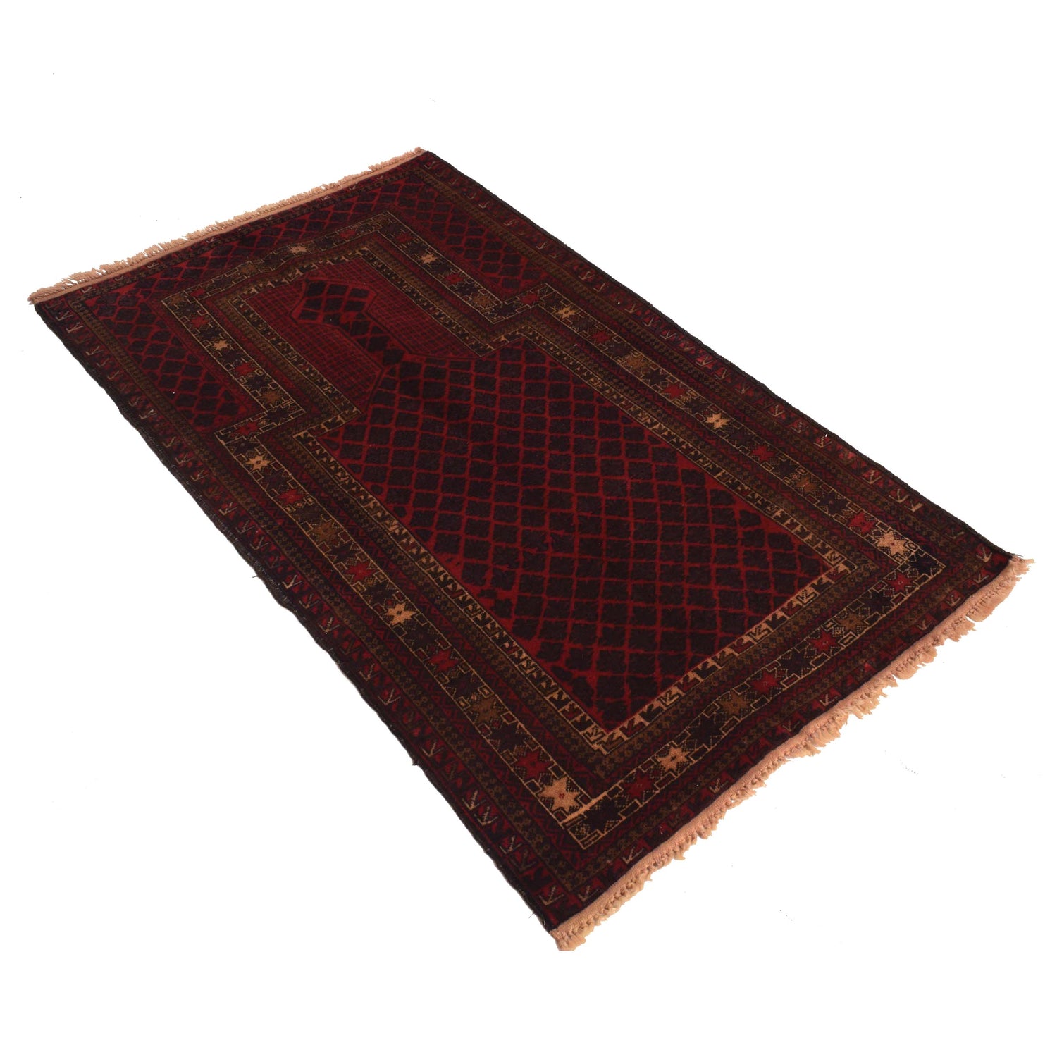 Small Prayer Carpet 2' 10" x 4' 8" ft / 86 x 143 cm - B33059