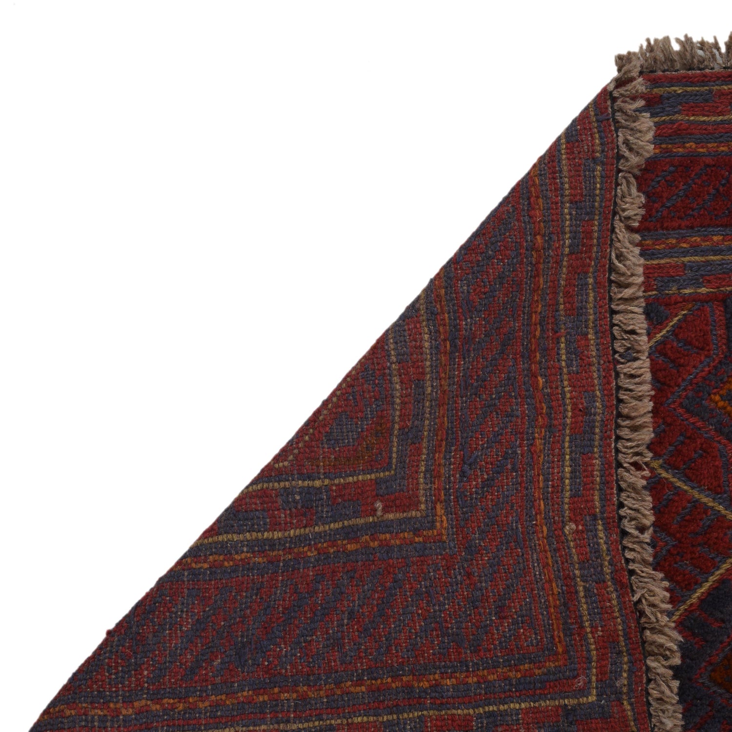 Handmade Afghan Carpet 3' 7" x 3' 10" ft / 110 x 117 cm - No. B33060