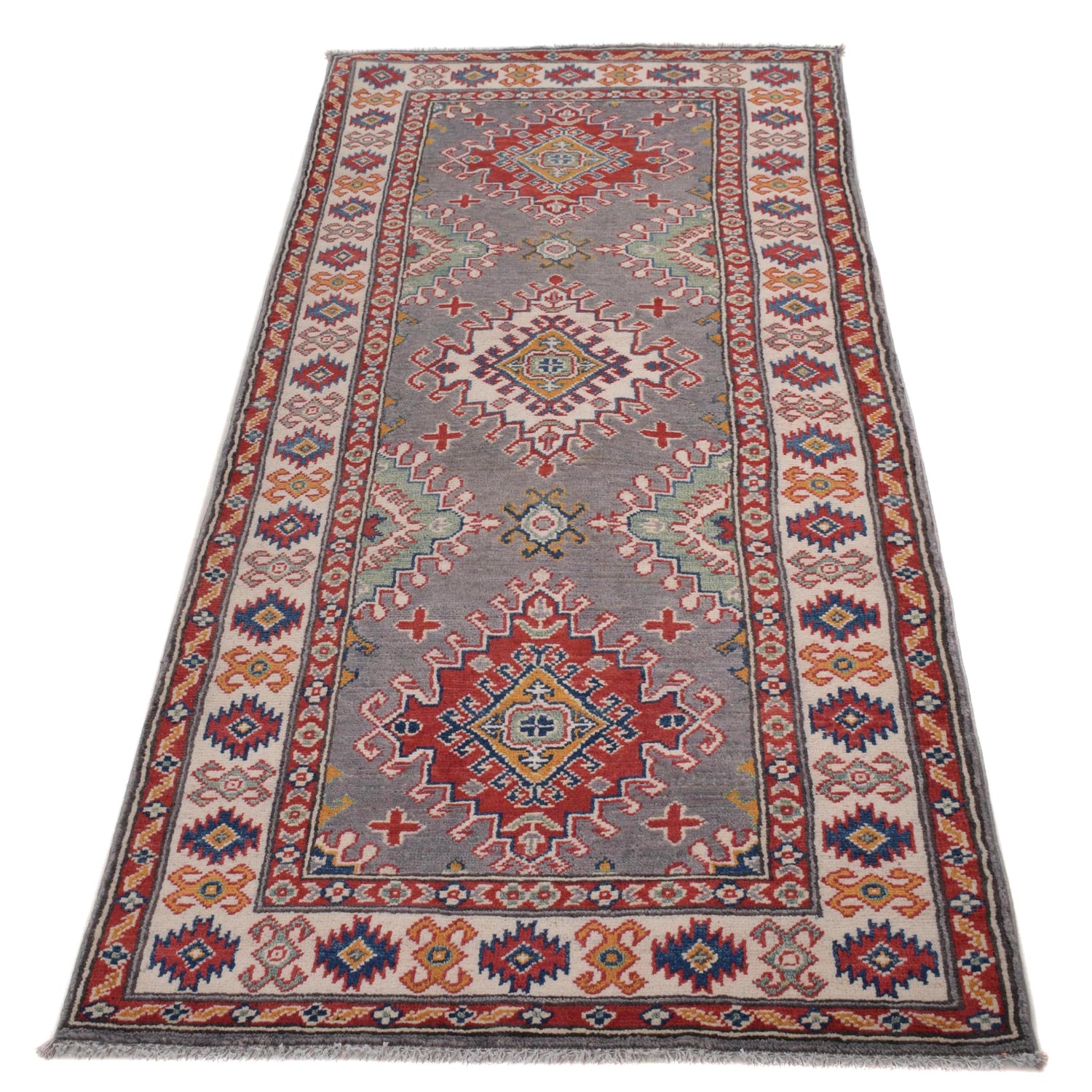 Oriental Kazak Runner Rug 2' 8" x 6' 6" ft / 80 x 197 cm - No. B33076