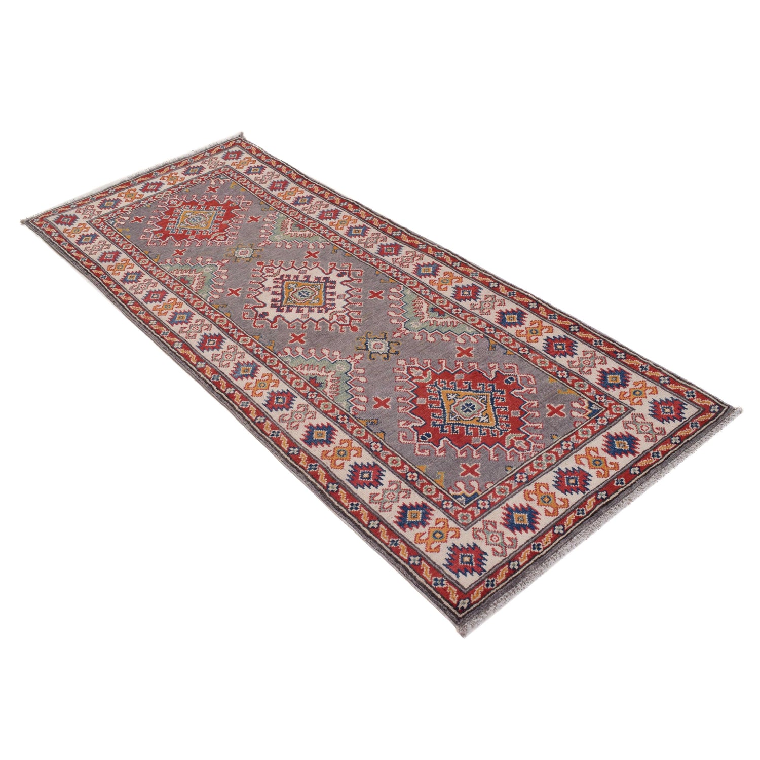 Oriental Kazak Runner Rug 2' 8" x 6' 6" ft / 80 x 197 cm - No. B33076