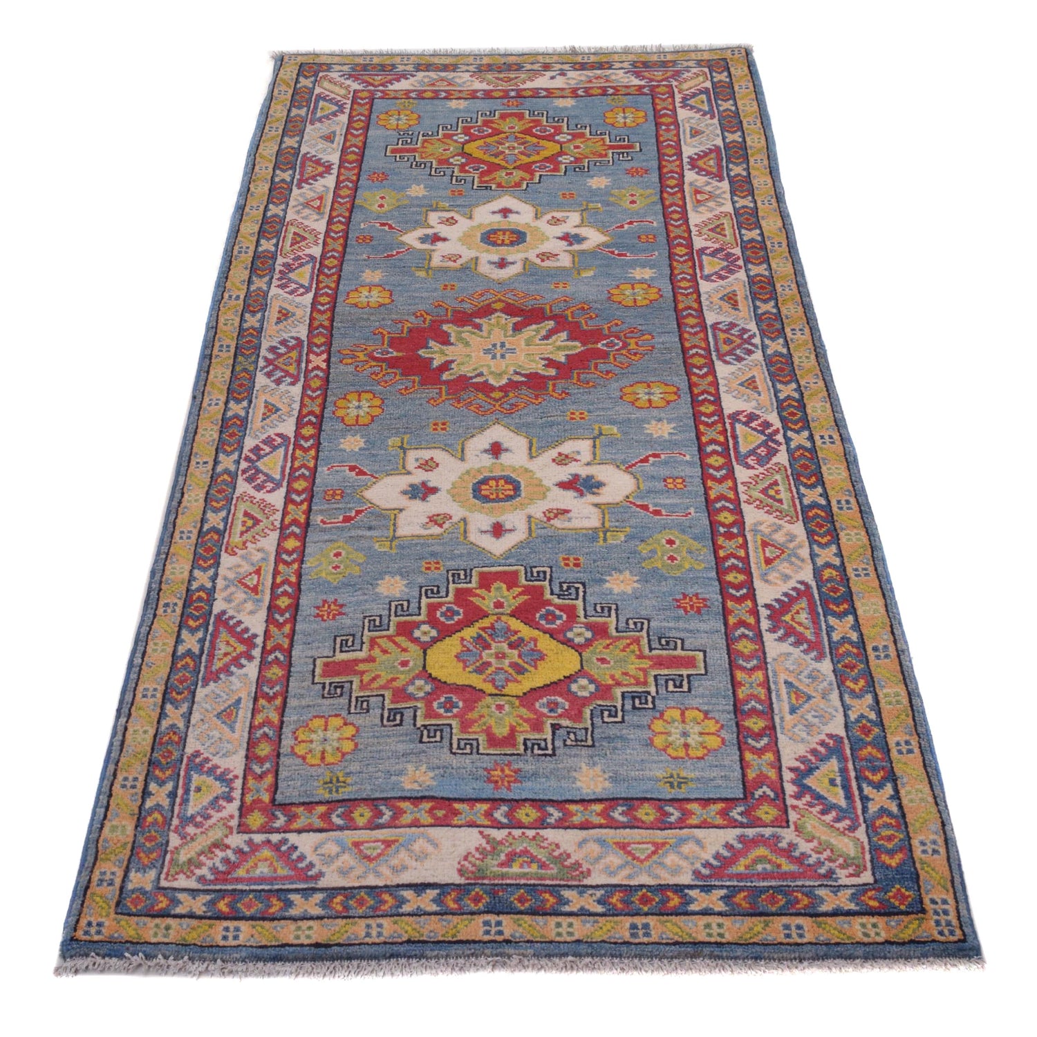 Oriental Kazak Runner Rug 2' 9" x 6' 10" ft / 83 x 207 cm - No. B33077