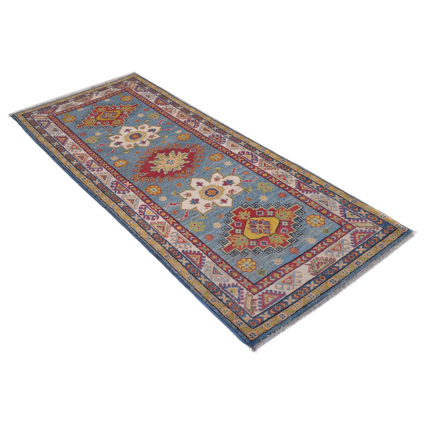 Oriental Kazak Runner Rug 2' 9" x 6' 10" ft / 83 x 207 cm - No. B33077