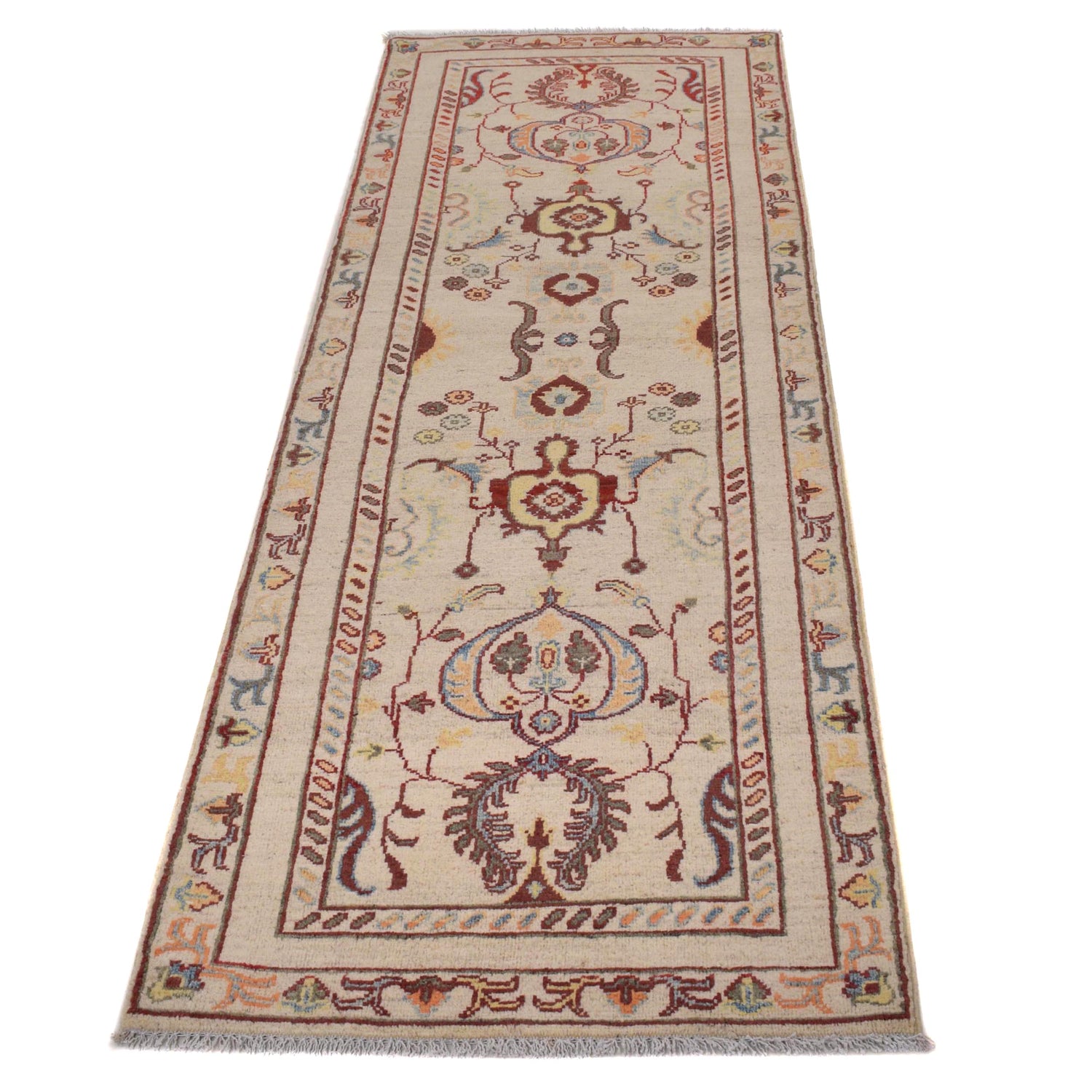 Oriental Kazak Runner Rug 2' 6" x 7' 7" ft / 75 x 230 cm - No. B33087