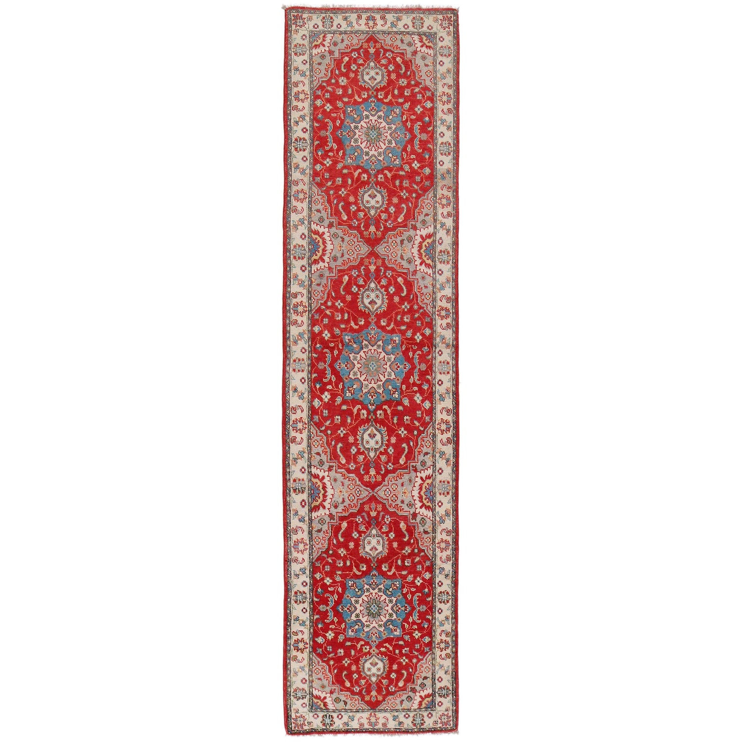 Oriental Kazak Runner Rug 2' 6" x 10' 11" ft / 76 x 333 cm - No. B33094