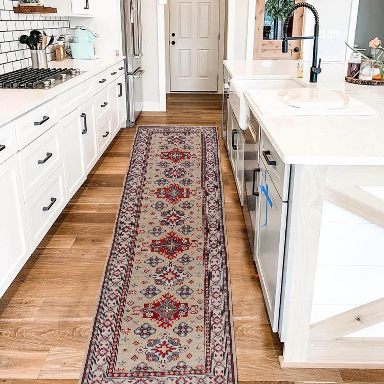 Oriental Kazak Runner Rug 2' 9" x 9' 7" ft / 83 x 293 cm - No. B33096