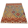 Hand Knotted Afghan Style Kilim 3' 4" x 5' 2" ft / 101 x 158 cm - No. B33103