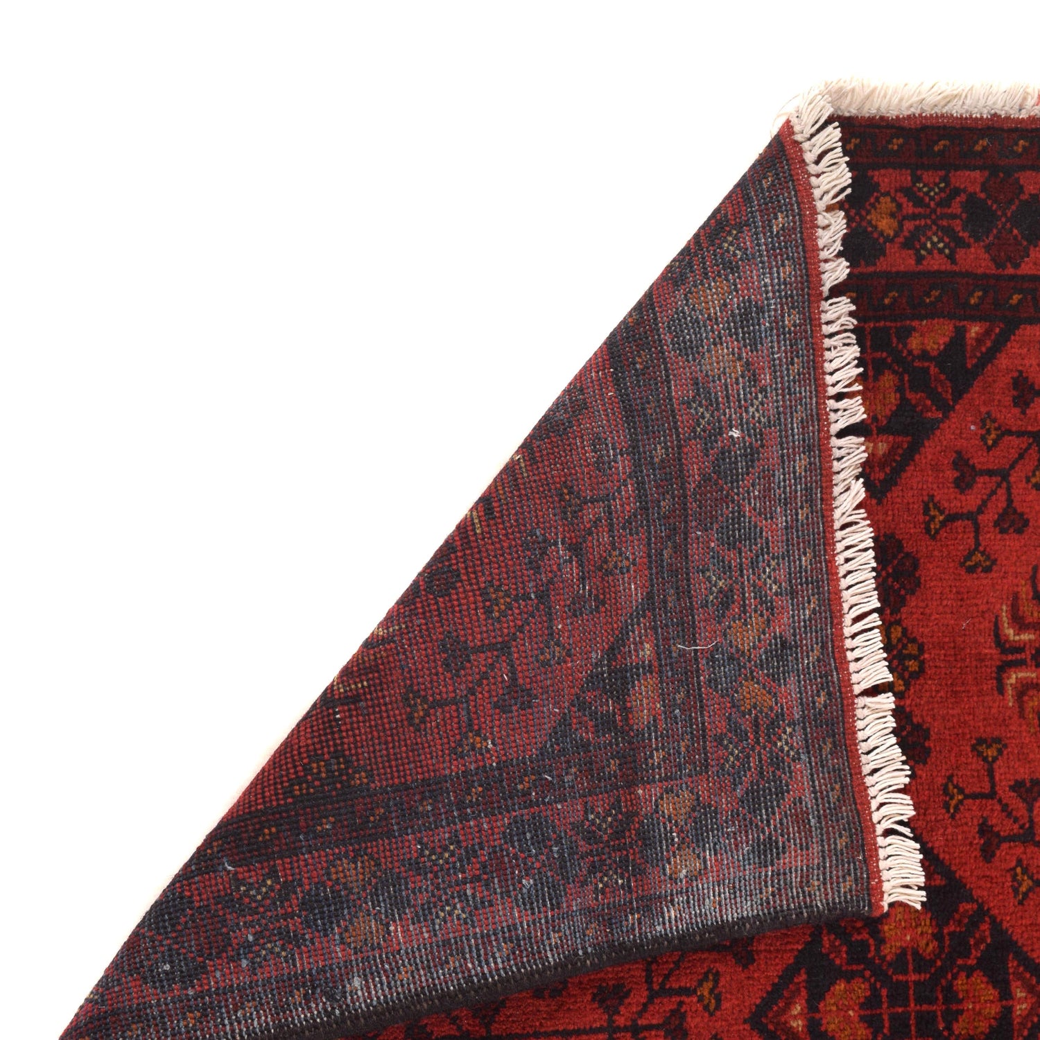 Handwoven Khal Mohammadi Afghan Carpet 3' 4" x 4' 9" ft / 102 x 144 cm - No. B34182