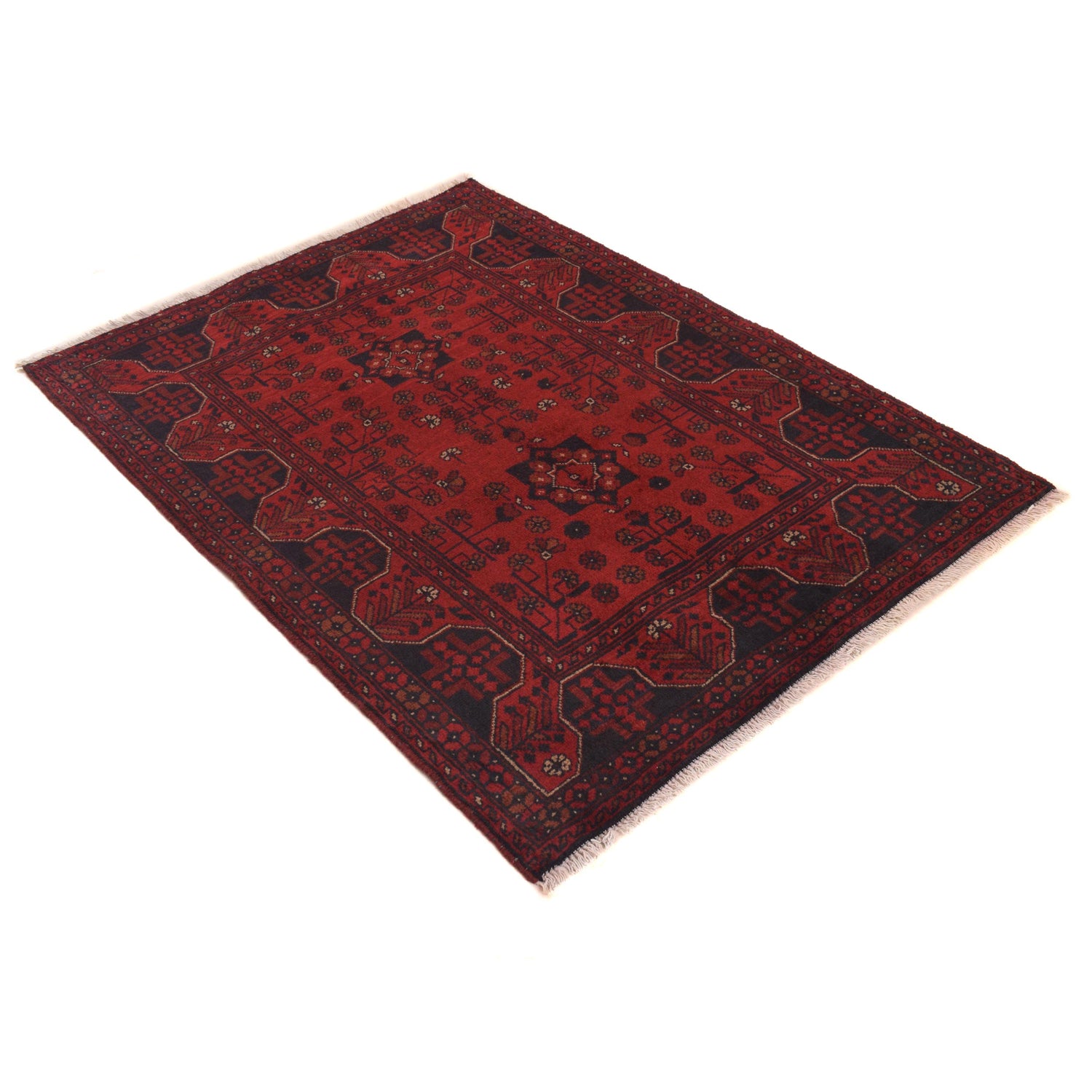 Red Color Khal Mohammadi Rug 3' 5" x 4' 8" ft / 104 x 141 cm - No. B34185