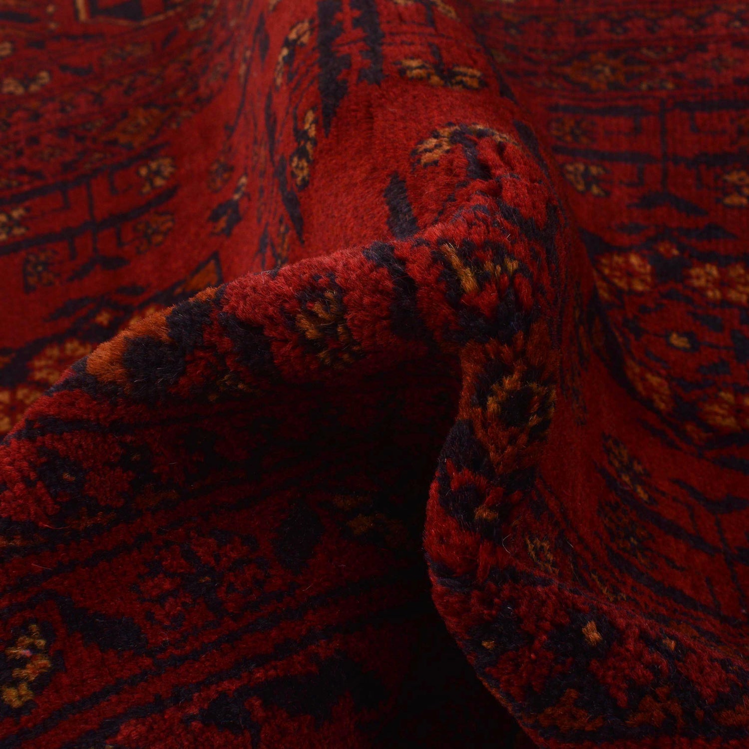 Handwoven Khal Mohammadi Afghan Carpet 3' 5" x 4' 8" ft / 103 x 143 cm - No. B34186