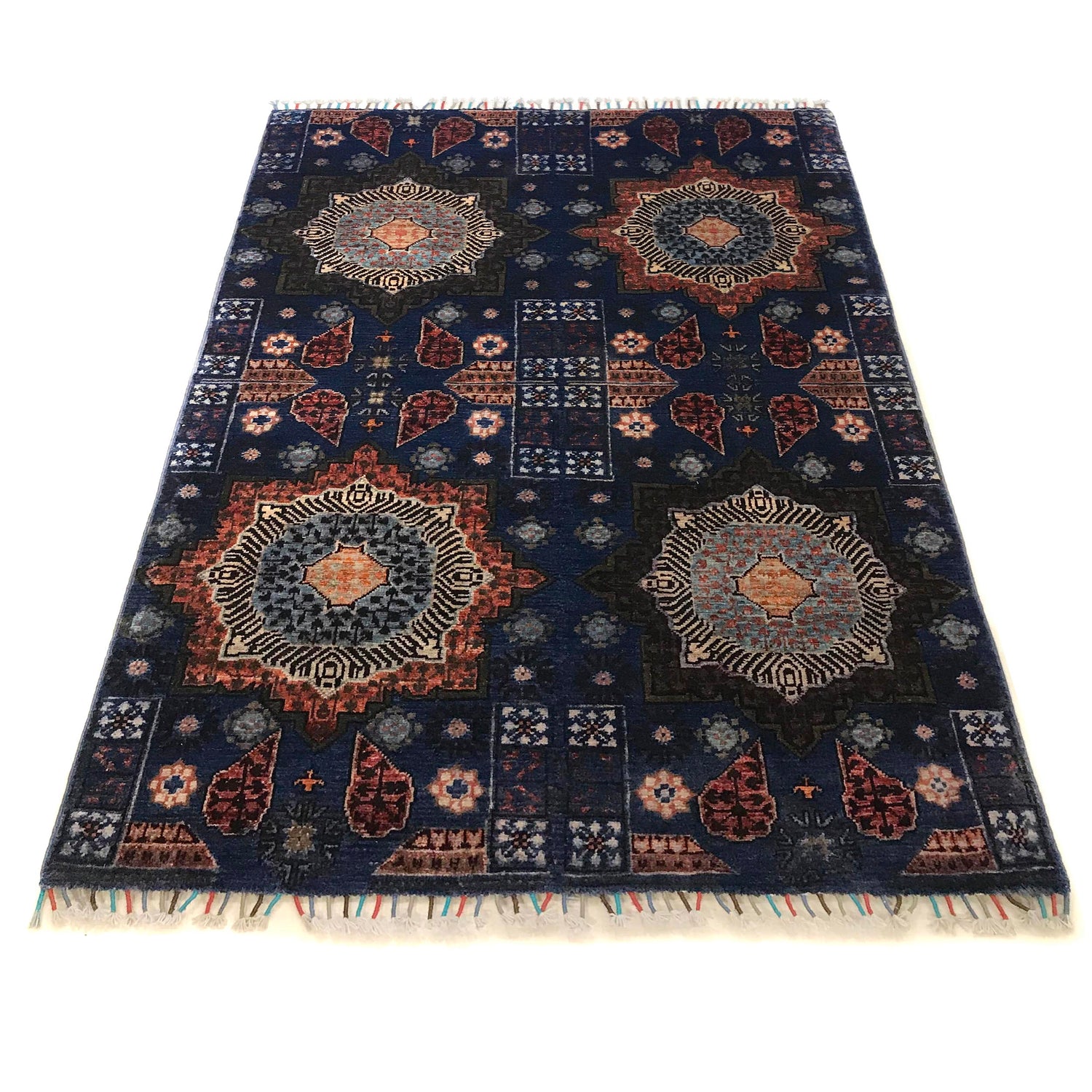 Purple Color Mamluk Carpet 3' 6" x 4' 11" ft / 107 x 150 cm - No. B34192