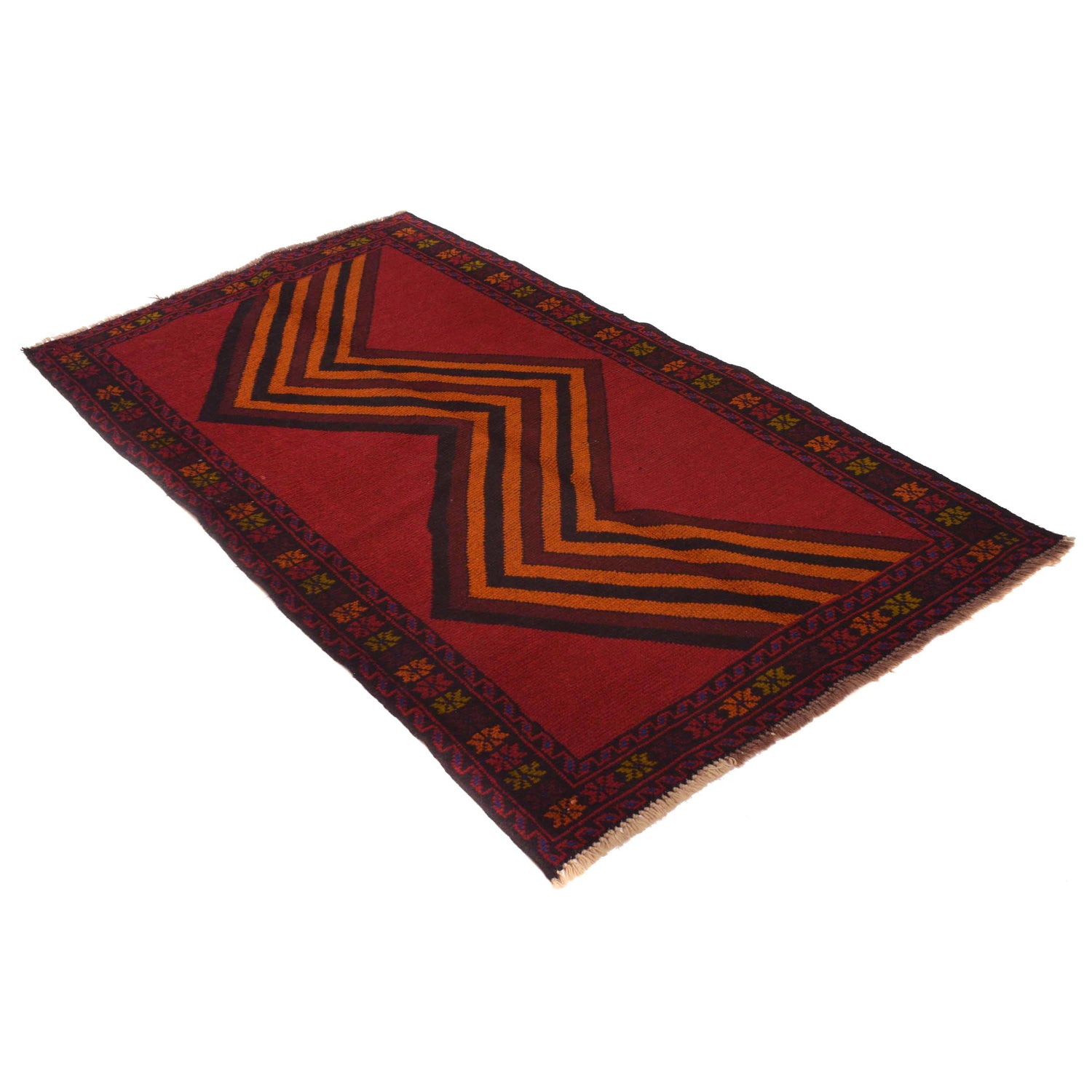 Tribal Baloch Rug 3' 8" x 6' 4" ft / 111 x 193 cm - No. B34454