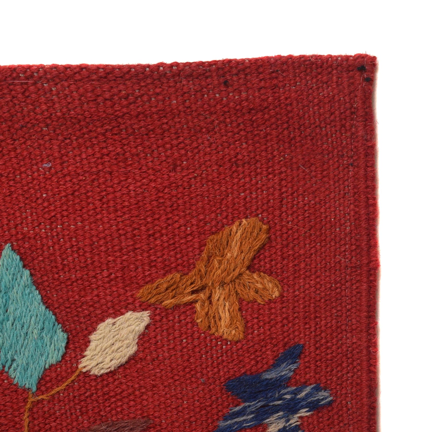 Pakistani Embroidery Kilim 5' 0" x 6' 11" ft / 153 x 210 cm - No. B34455