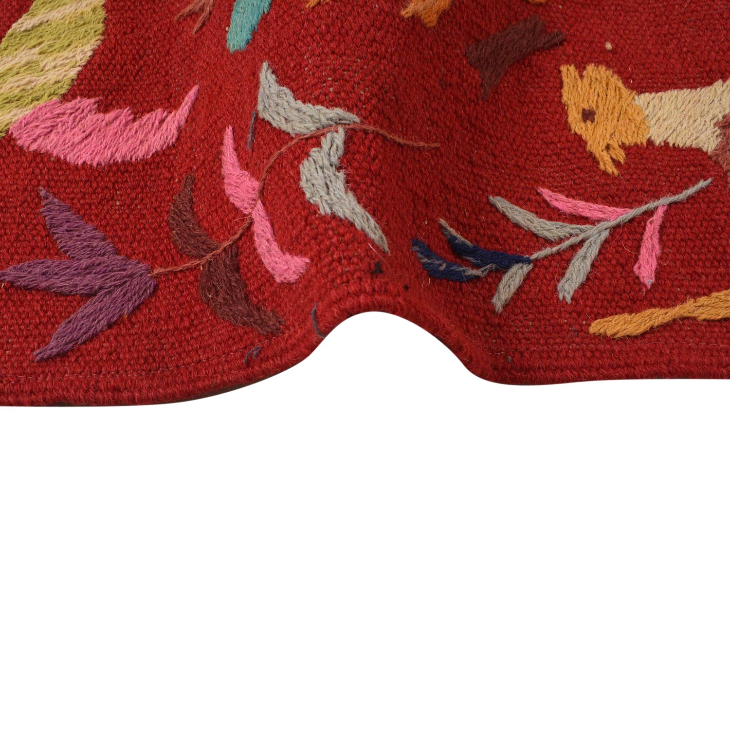 Pakistani Embroidery Kilim 5' 0" x 6' 11" ft / 153 x 210 cm - No. B34455