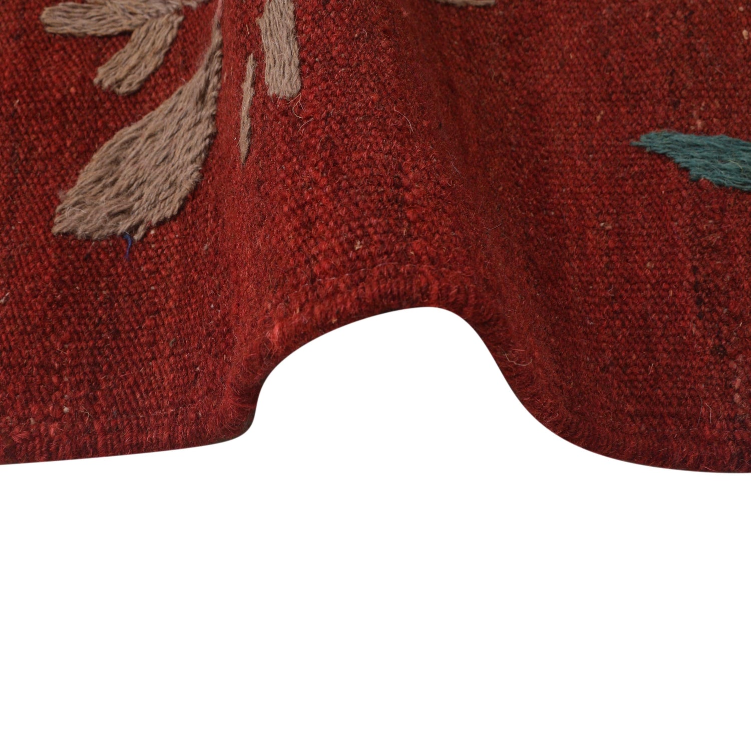 Hand Knotted Embroidery Kelim 5' 6" x 7' 9" ft / 168 x 237 cm - No. B34460