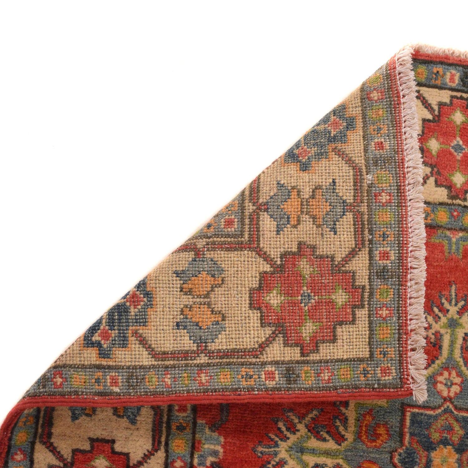 Hand Knotted Kazak Oriental Rug 3' 4" x 4' 8" ft / 102 x 141 cm - No. B34607