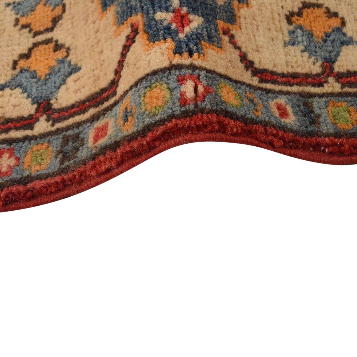 Hand Knotted Kazak Oriental Rug 3' 4" x 4' 8" ft / 102 x 141 cm - No. B34607