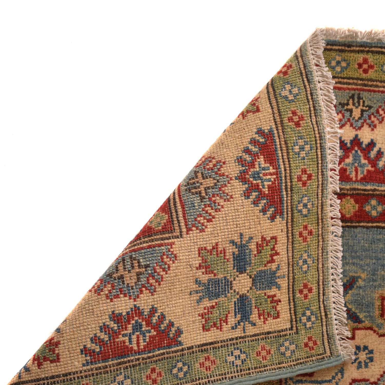 Blue Color Kazak Rug 4' 0" x 5' 9" ft / 123 x 176 cm - No. B34608