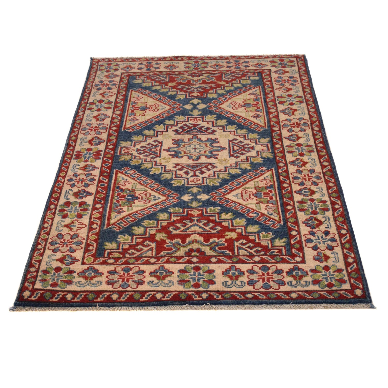 Hand knotted Kazak Rugs 3' 2" x 4' 8" ft / 96 x 142 cm - No. B34609