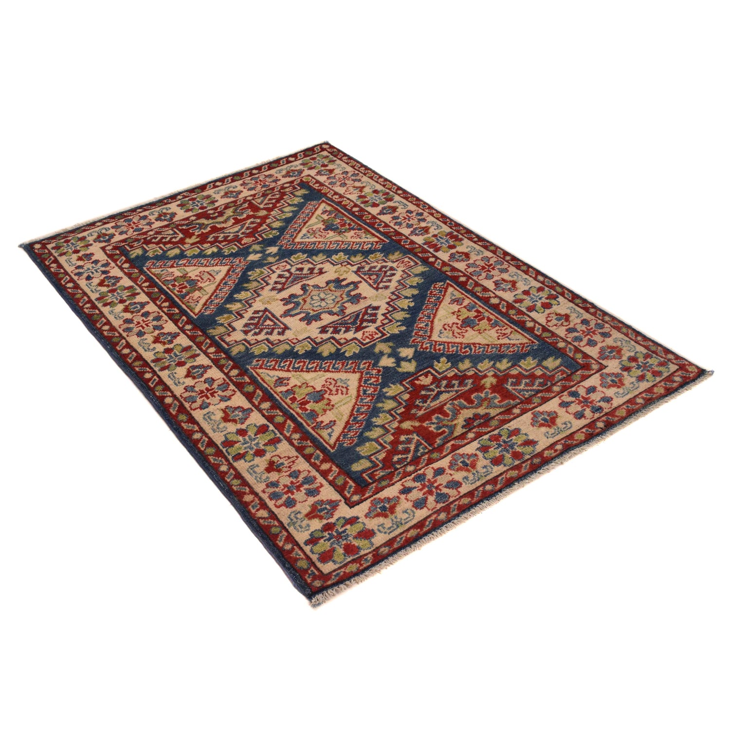 Hand knotted Kazak Rugs 3' 2" x 4' 8" ft / 96 x 142 cm - No. B34609