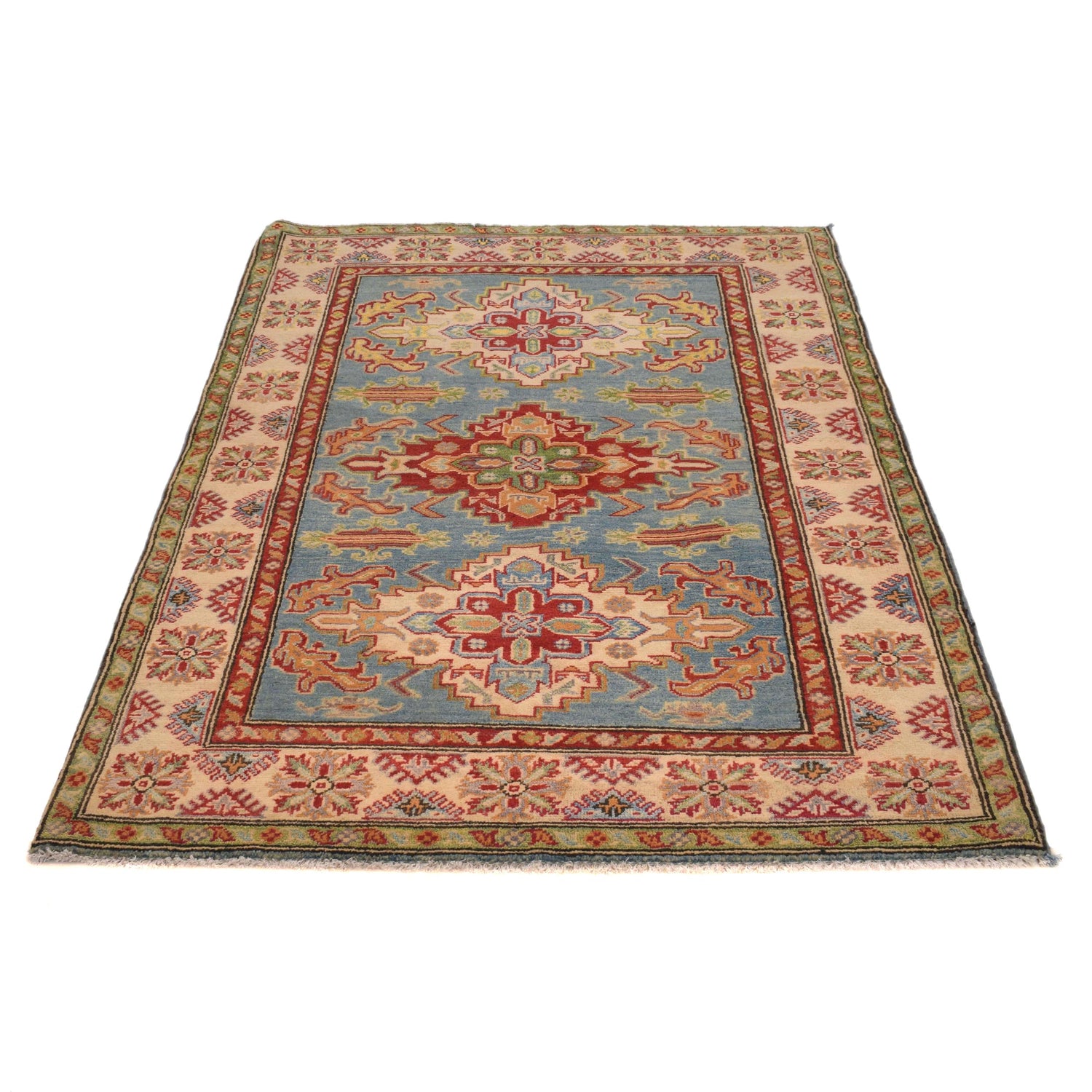 Hand knotted Kazak Rugs 4' 0" x 5' 10" ft / 122 x 177 cm - No. B34611