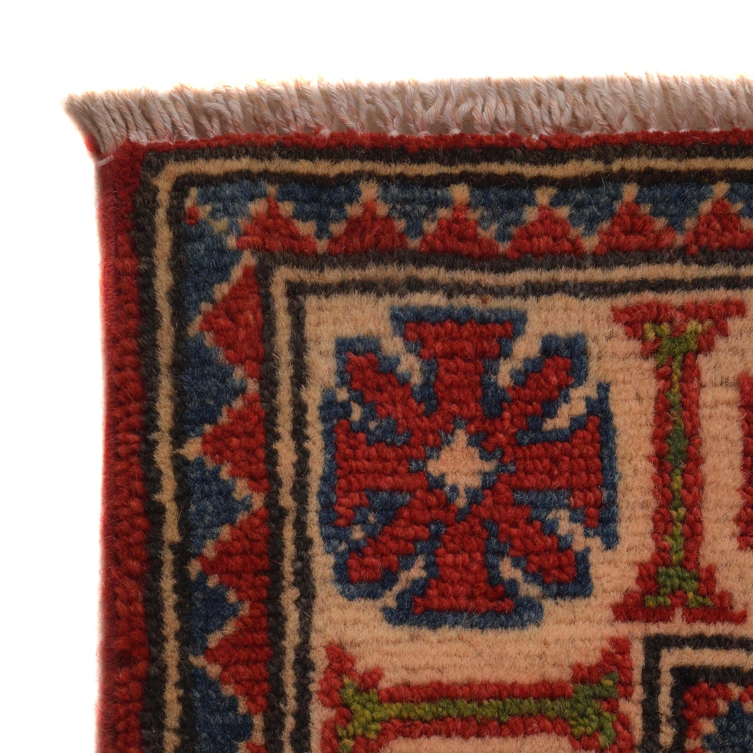 Handmade Kazak Area Rug 3' 4" x 4' 10" ft / 102 x 147 cm - No. B34615